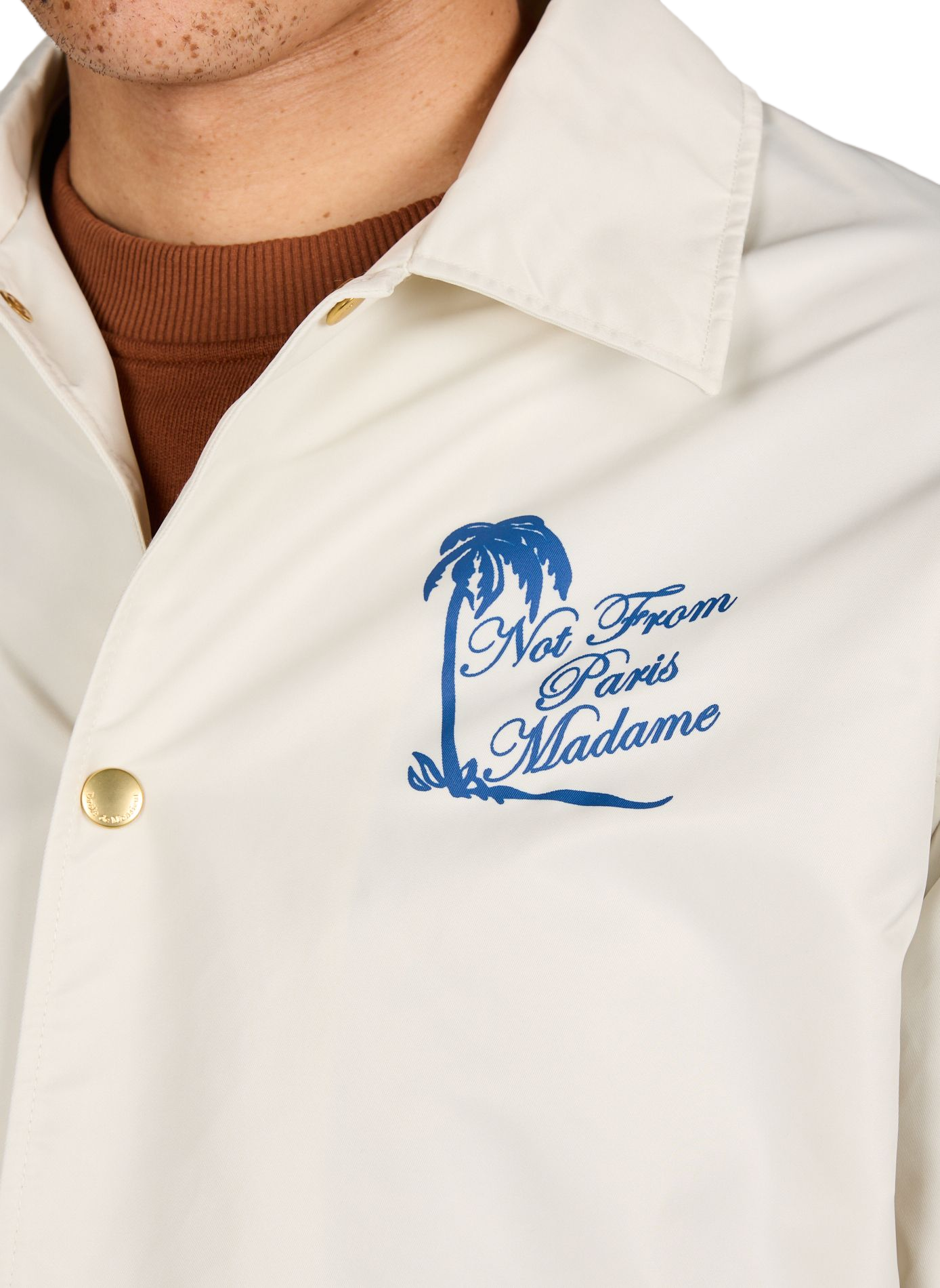 Straight jacket with classic printed collar DROLE DE MONSIEUR Beige