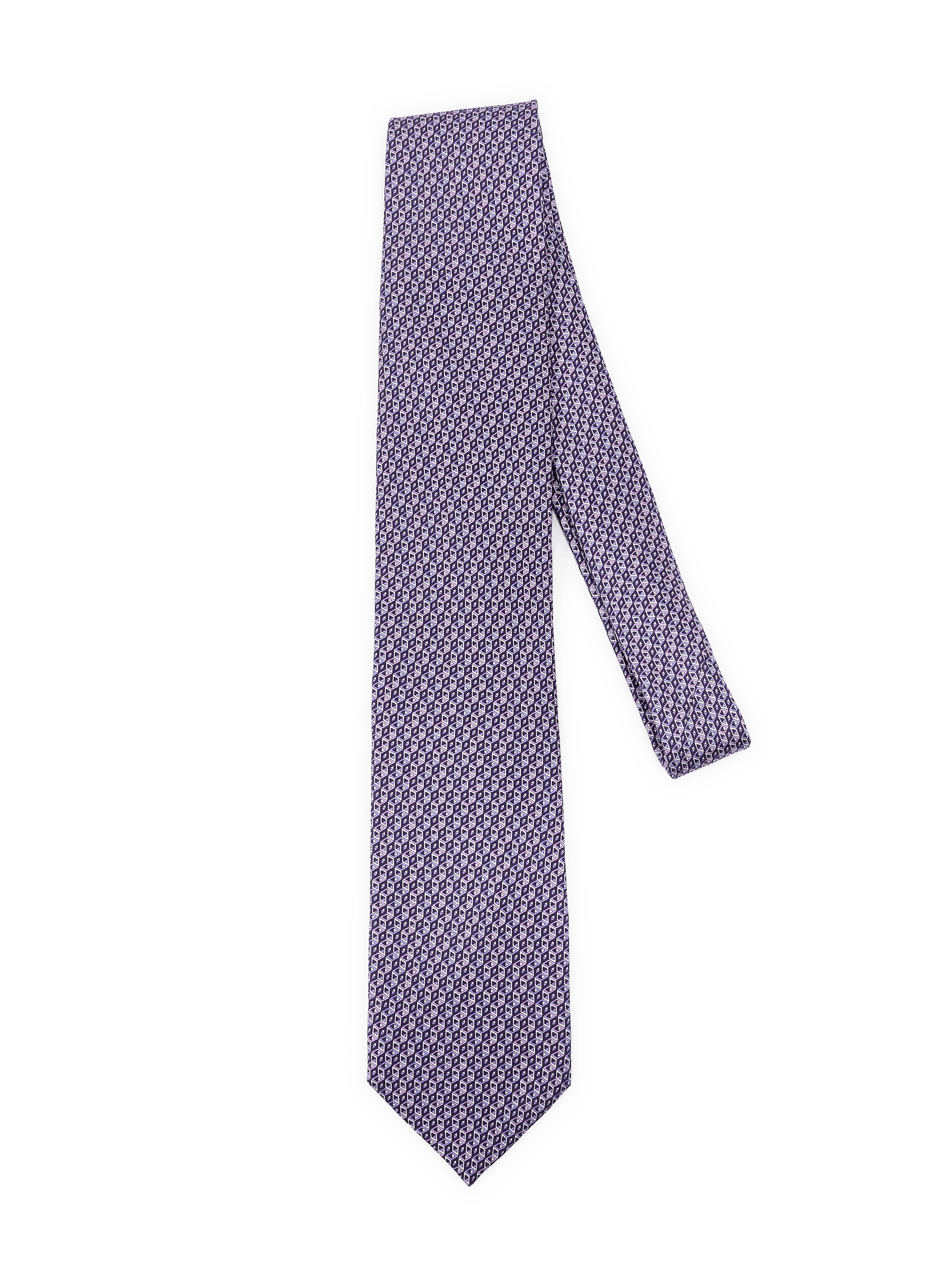 Cravate à motifs en soie ETON Violet