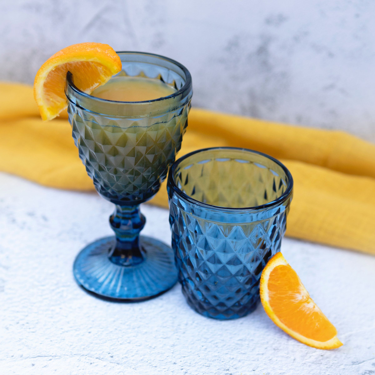 Diamond - 6 verres à pied 20 cl MEDARD DE NOBLAT Bleu