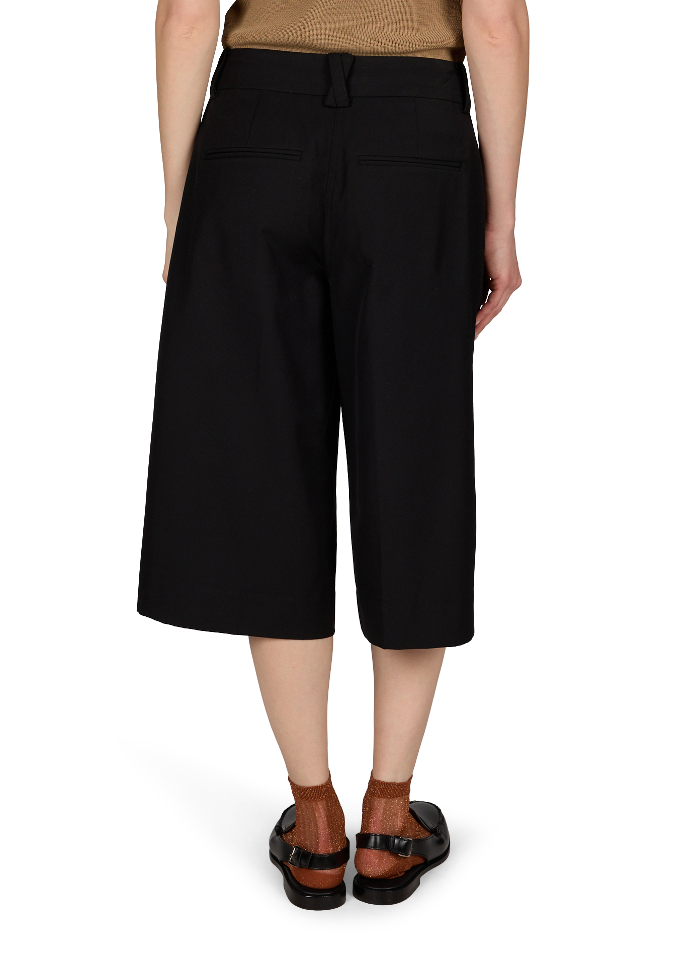 Bermuda droit Paula à taille moyenne ROUGE EDIT Noir