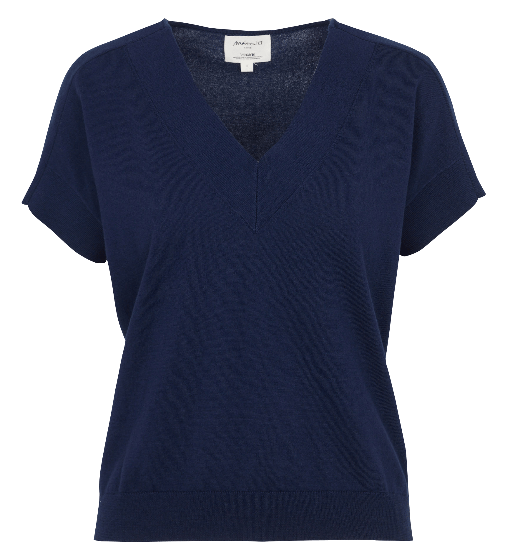 Top oversize col v en coton pretty Violet