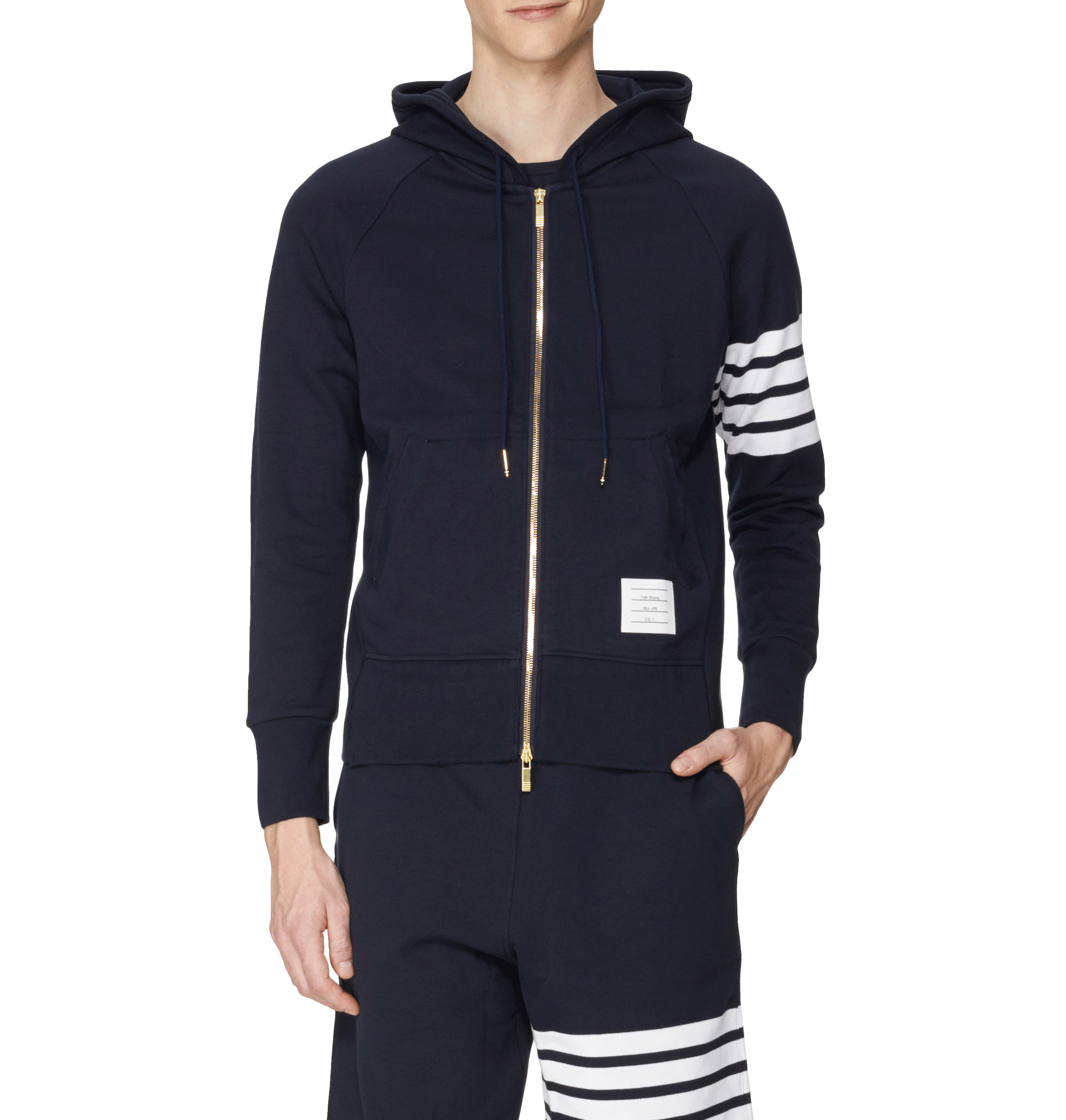 Katoenen hoodie THOM BROWNE Blauw