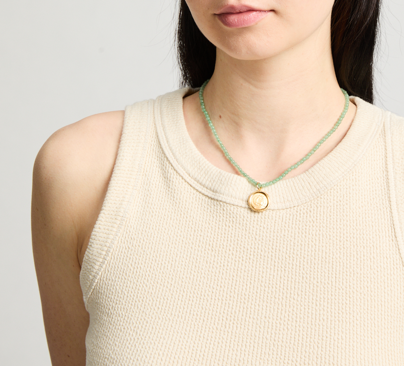 Collier Hercules en pierre aventurine HERMINA ATHENS Vert