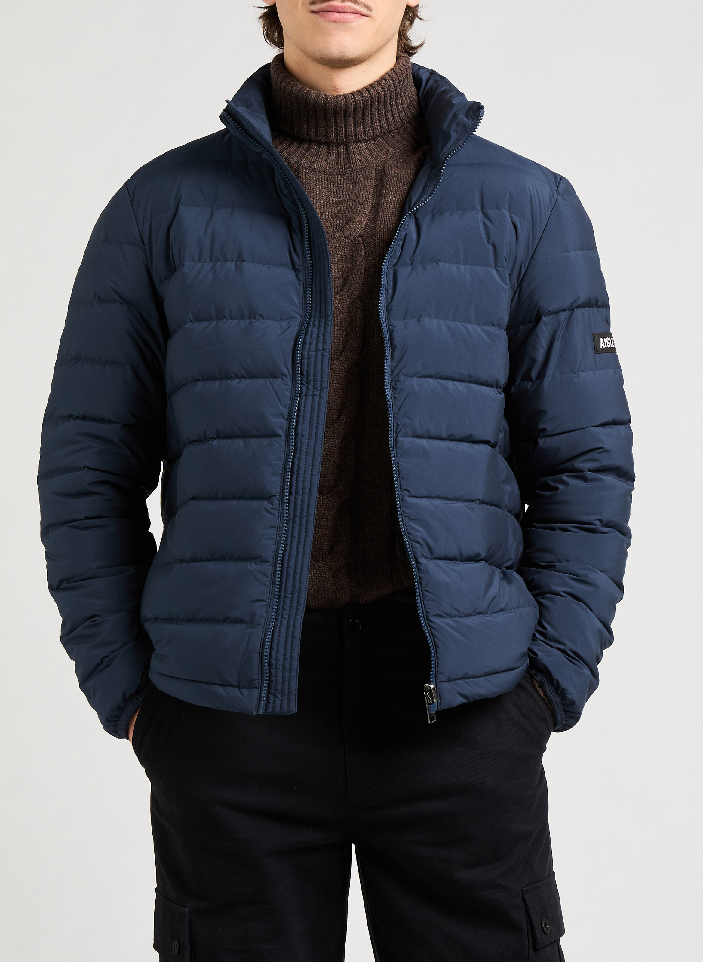 Duck down puffer jacket AIGLE Blue