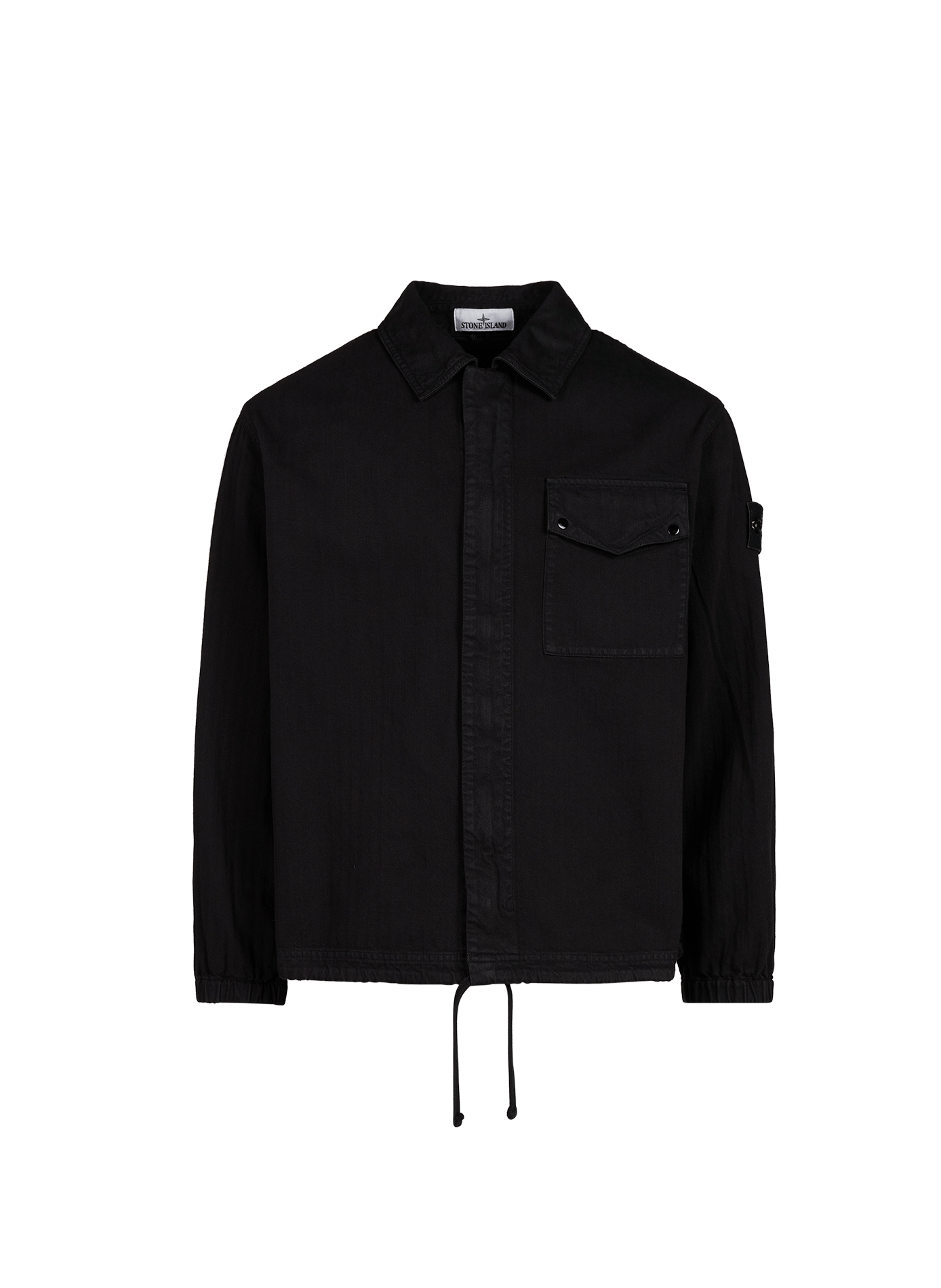 Geknöpfte Baumwolljacke STONE ISLAND Schwarz