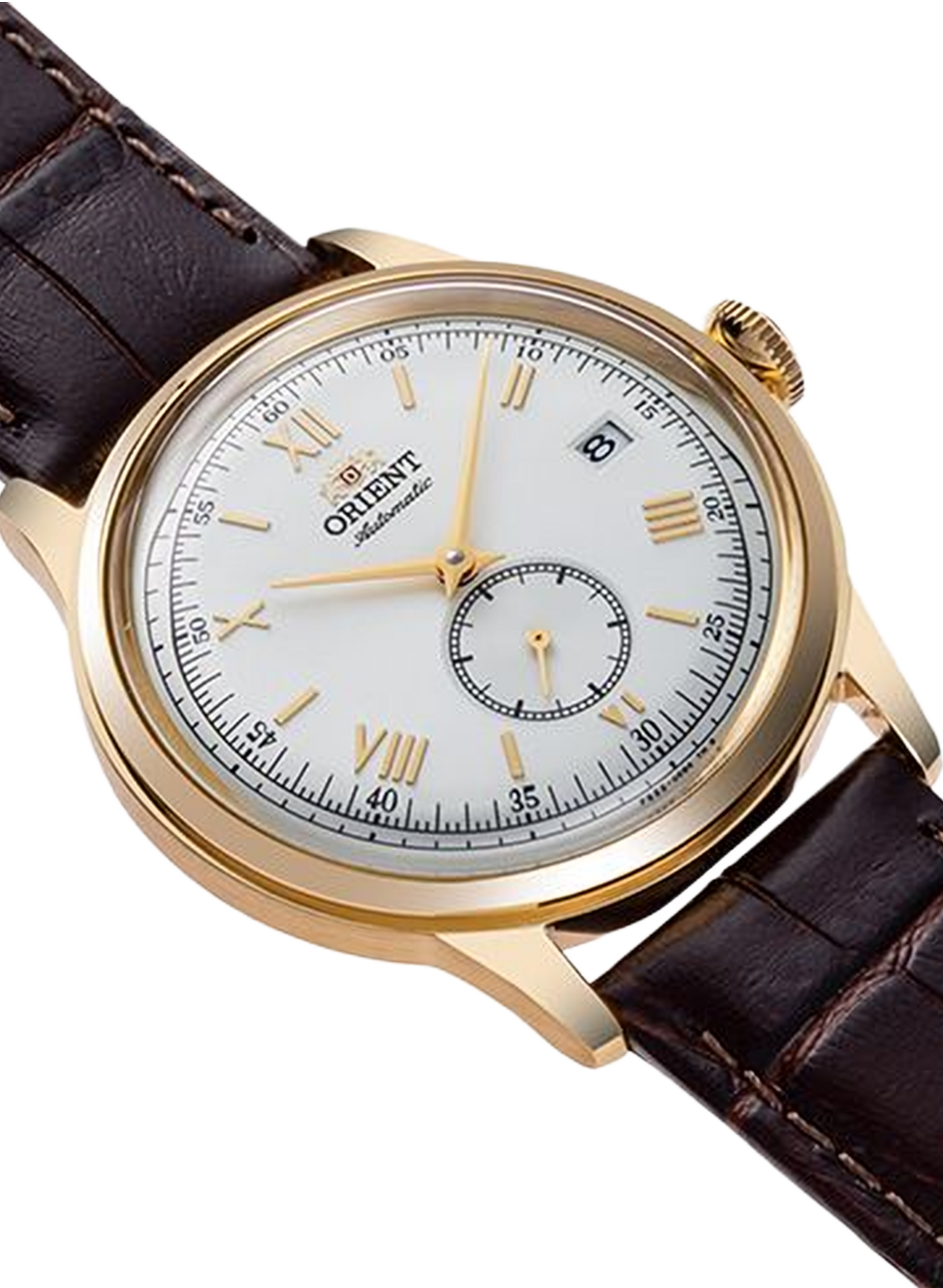 Automatische Bambino Uhr aus Leder ORIENT Golden