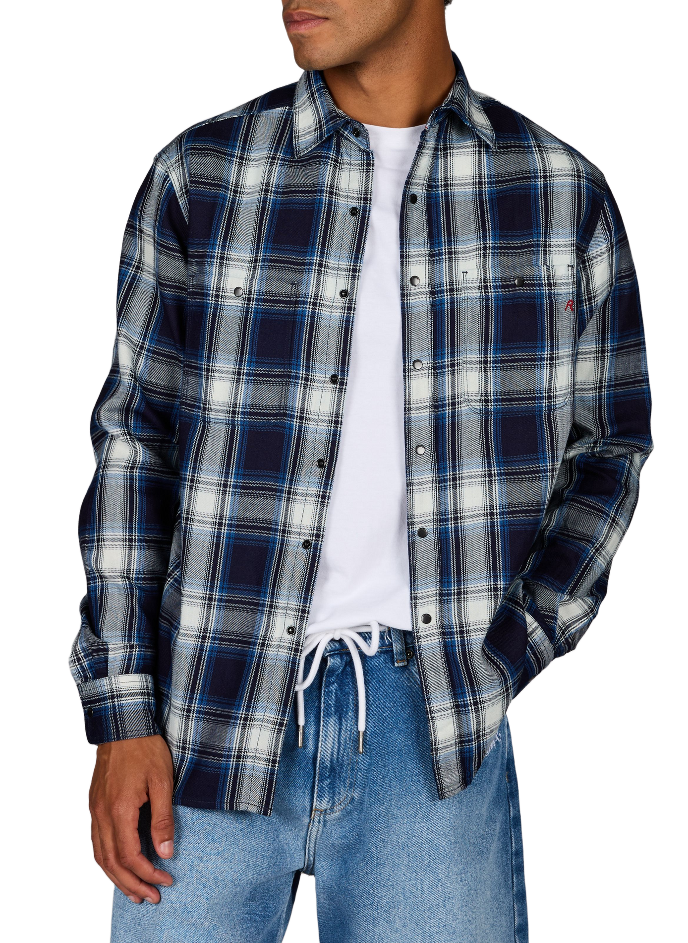 Chemise à carreaux REPLAY Bleu