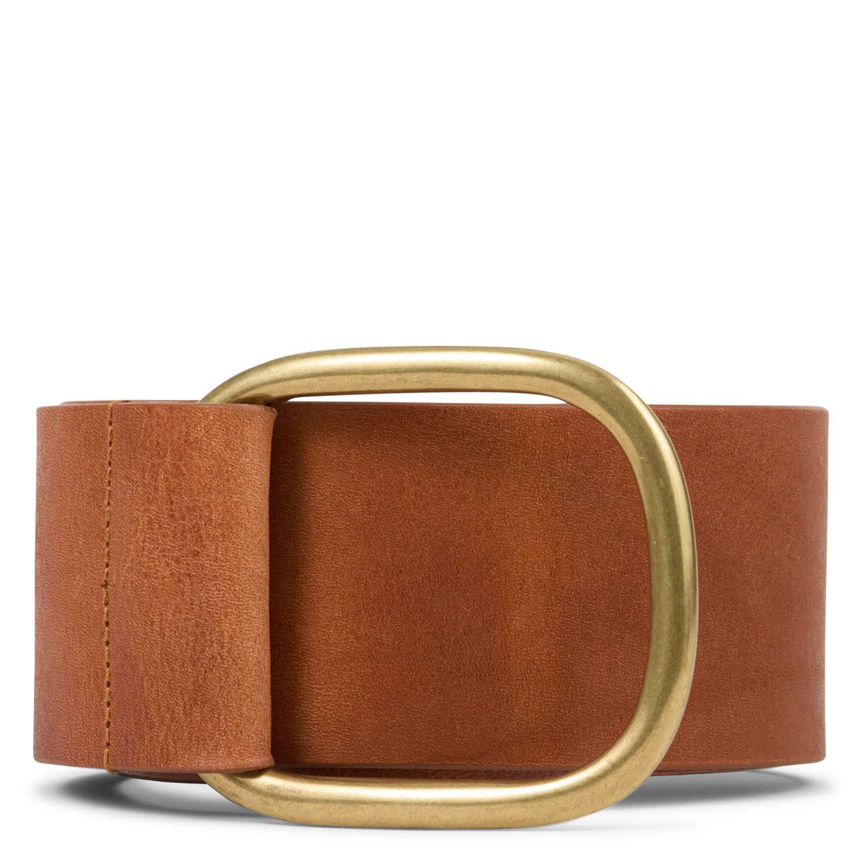 Ceinture large à boucle en cuir banel BA&SH Marron