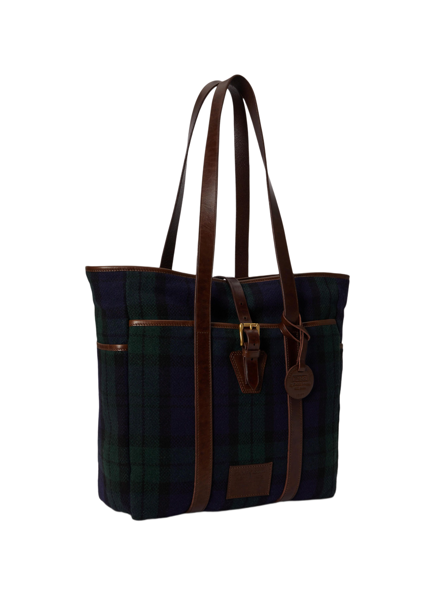 Zip-Up Printed Tote Bag POLO RALPH LAUREN Green