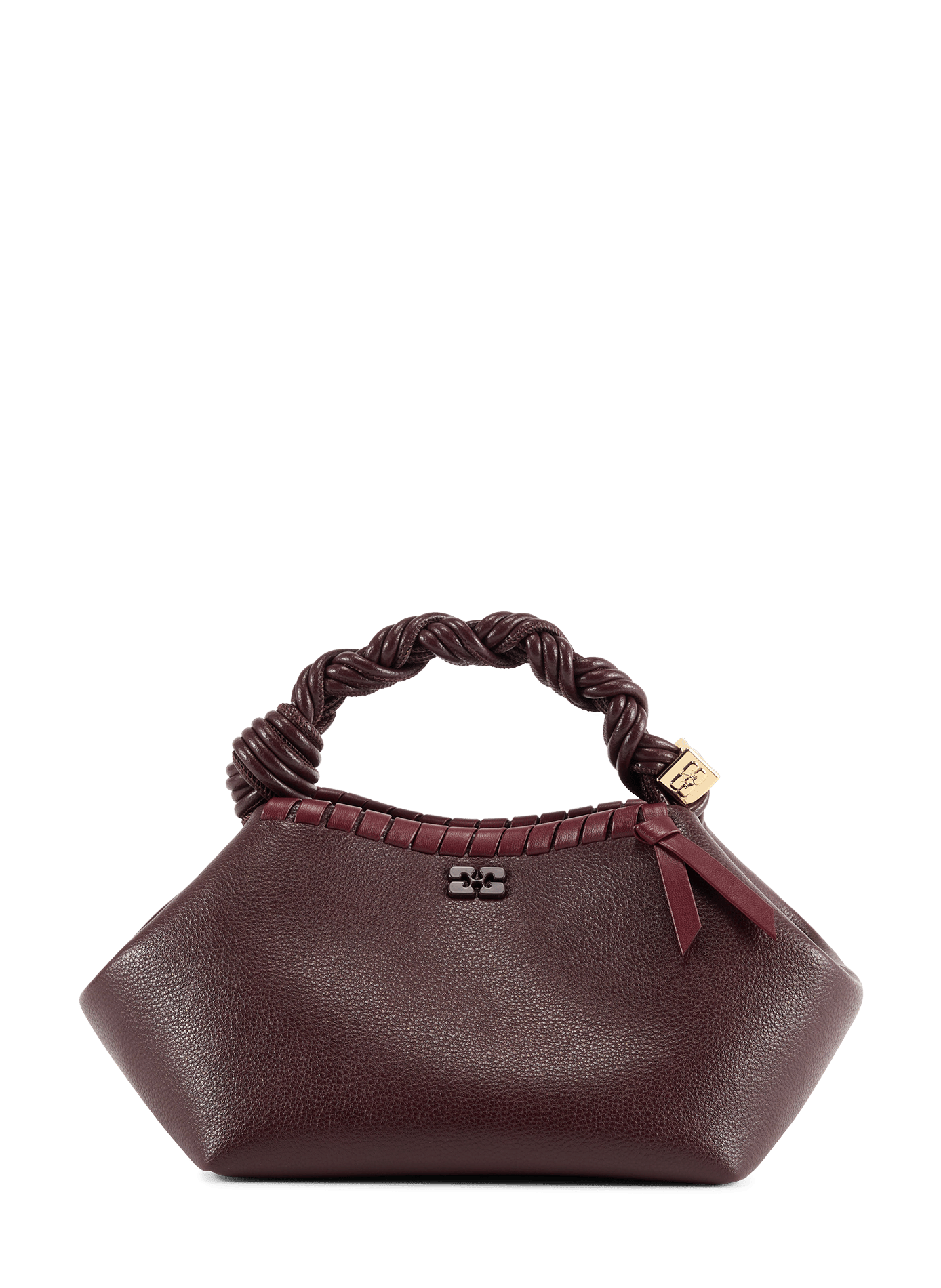 Small braided Bou handbag GANNI Brown