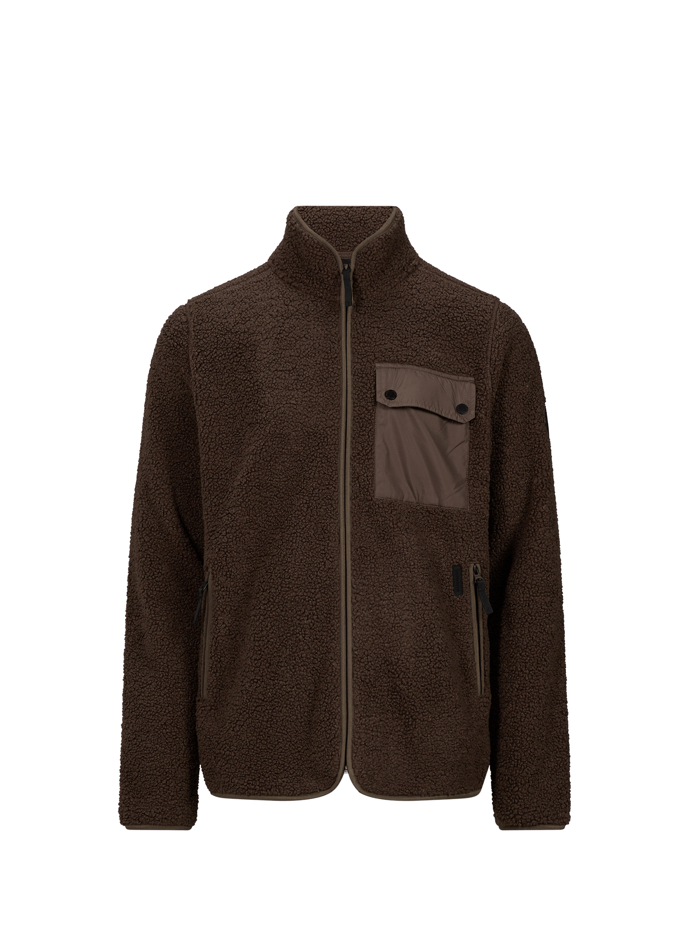 Zip-up fleece with stand-up collar DIDRIKSONS Brown