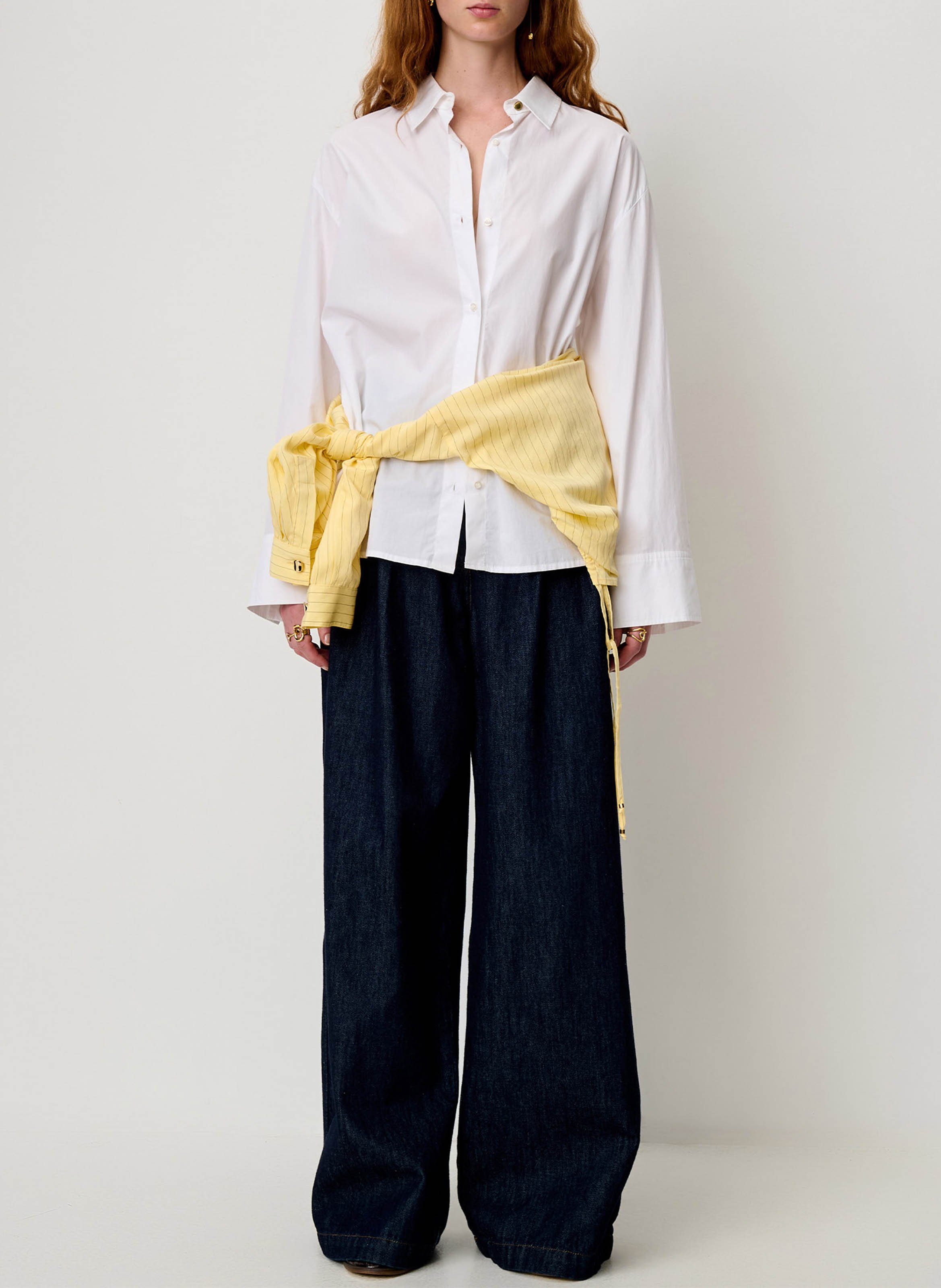 Chemise droite en coton neomi SESSUN Blanc