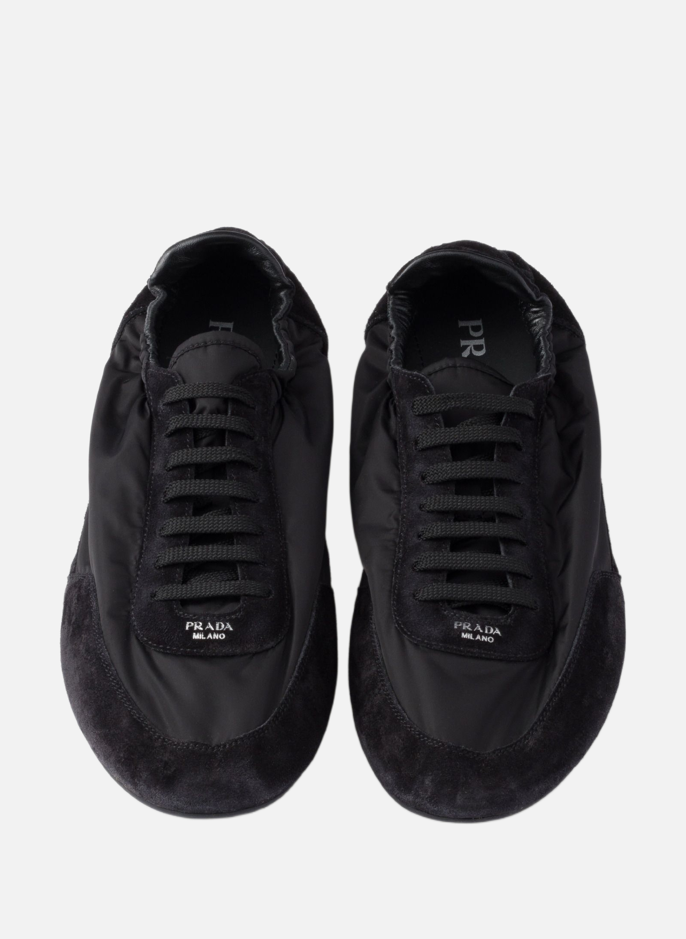 Sneakers élastiques collapse en re-nylon et veau v | Noir PRADA Homme