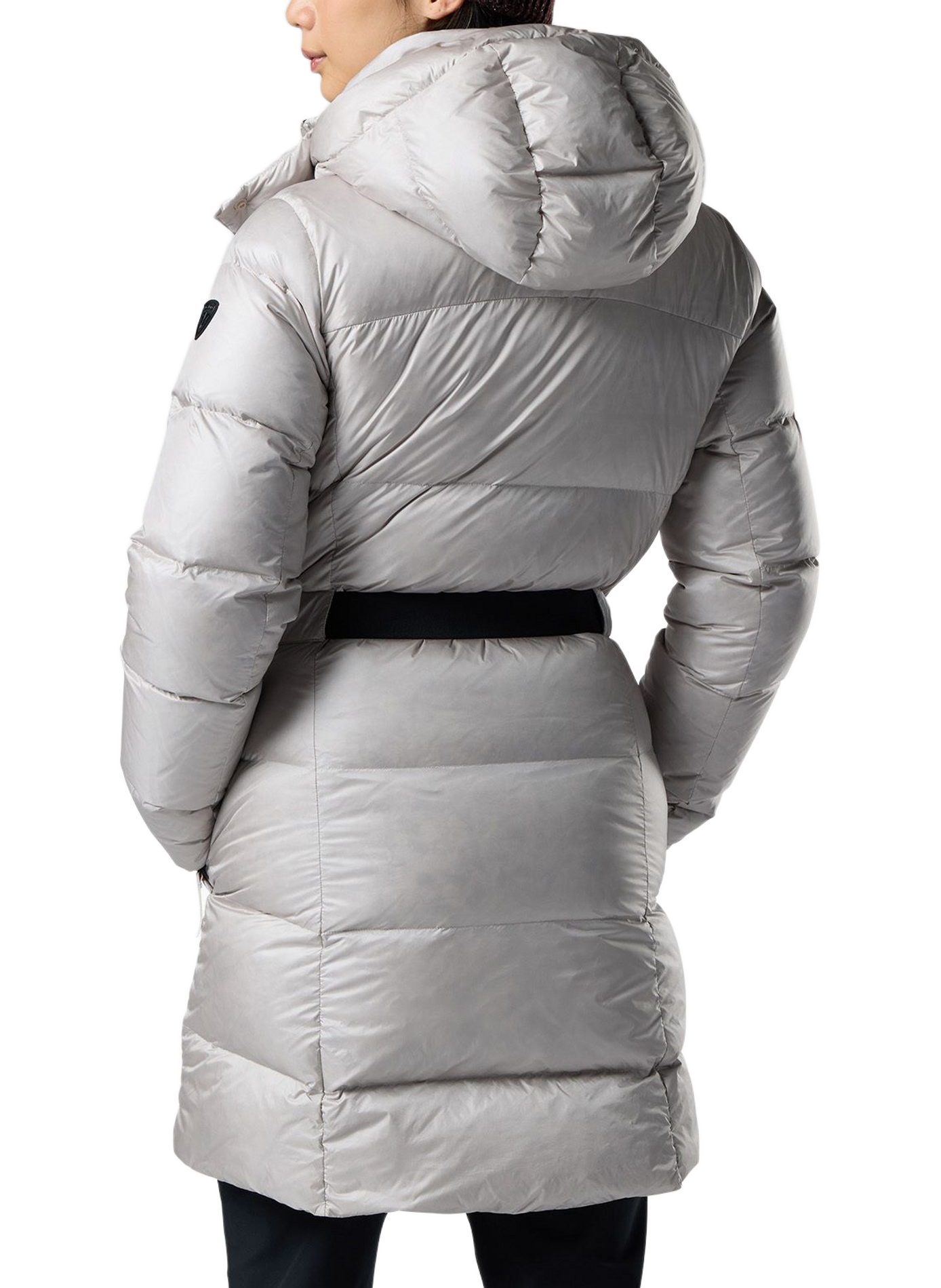 Gerade geschnittener Parka mit Kapuze und Gürtel ROSSIGNOL Grau