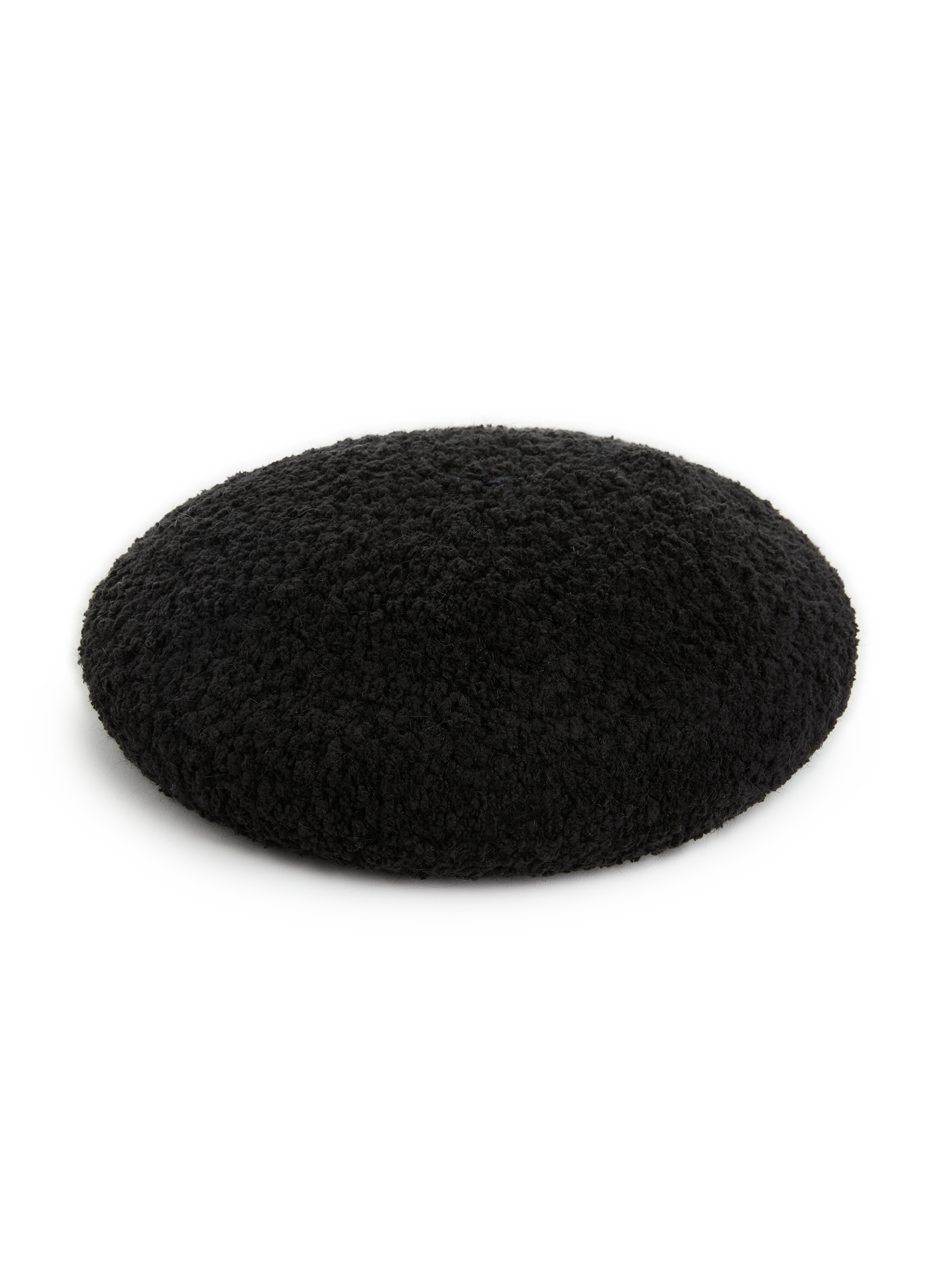 Bouclé furry beret SAISON 1865 Black