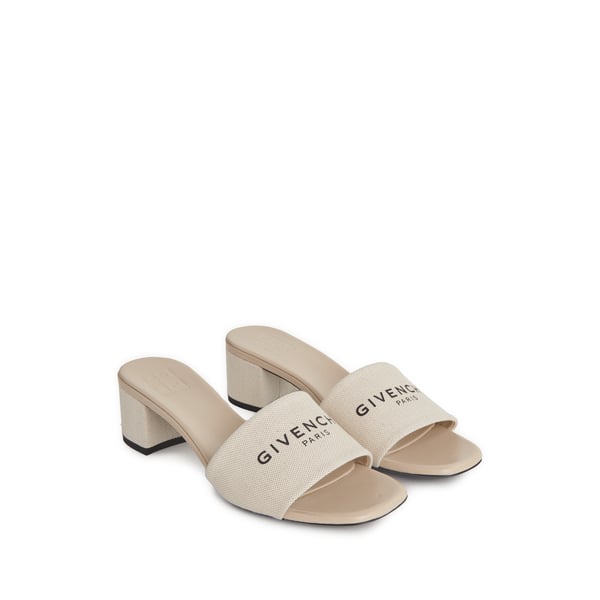 Mules en toile à logo