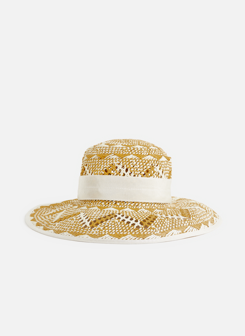 قبعة أزولينا من القش باللون البيج doria 1905 