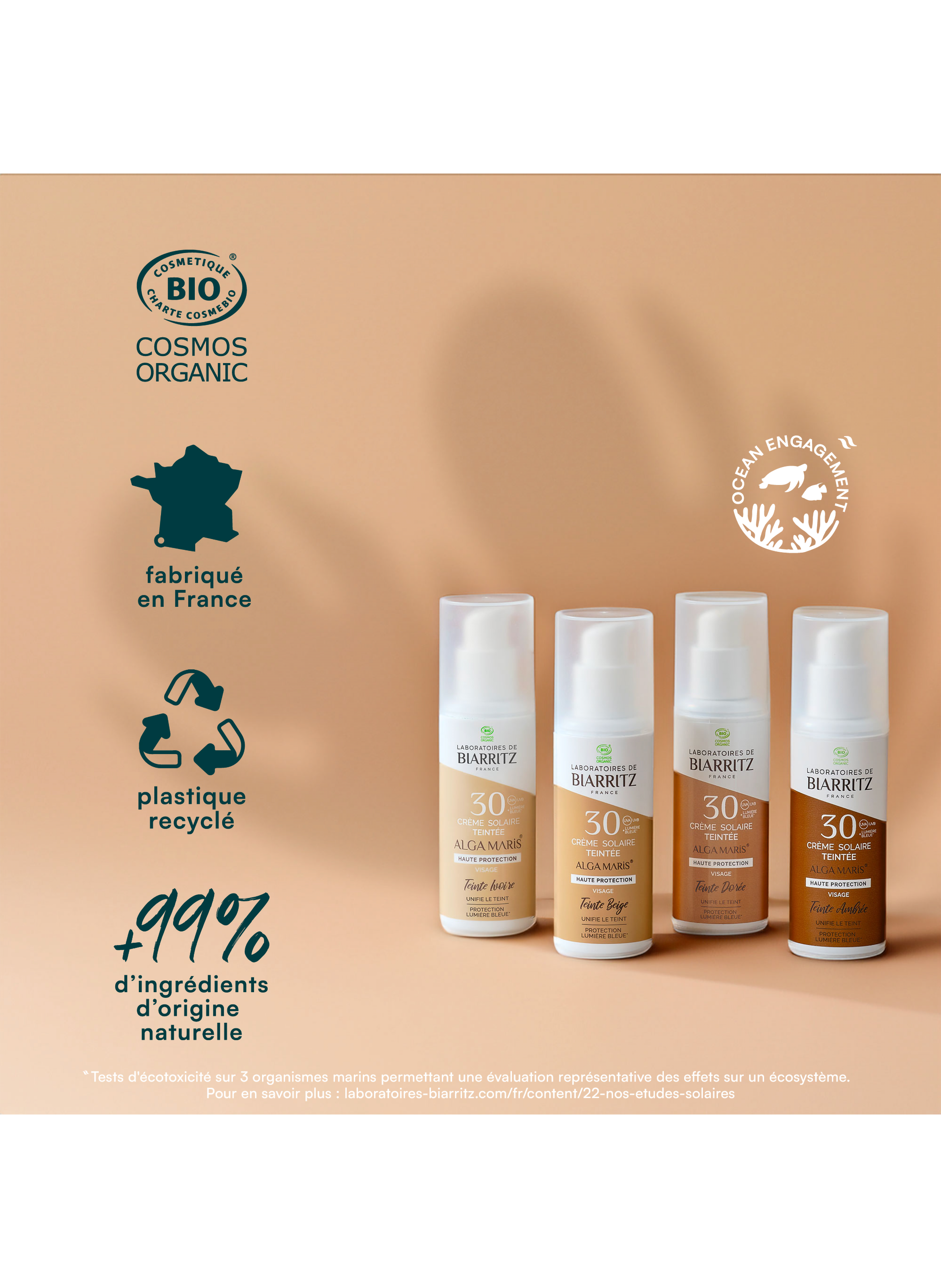 Alga Maris - SPF 30 Tinted Face Sun Cream - Golden LABORATOIRES DE BIARRITZ No color