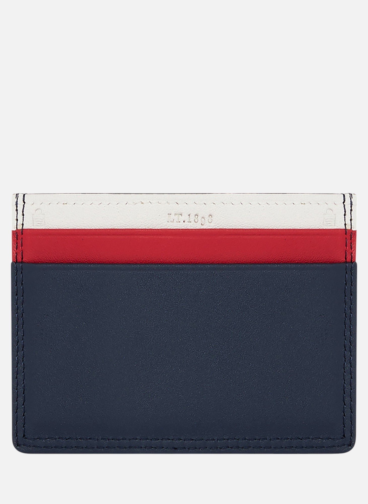 Porte cartes martin en cuir lisse Bleu