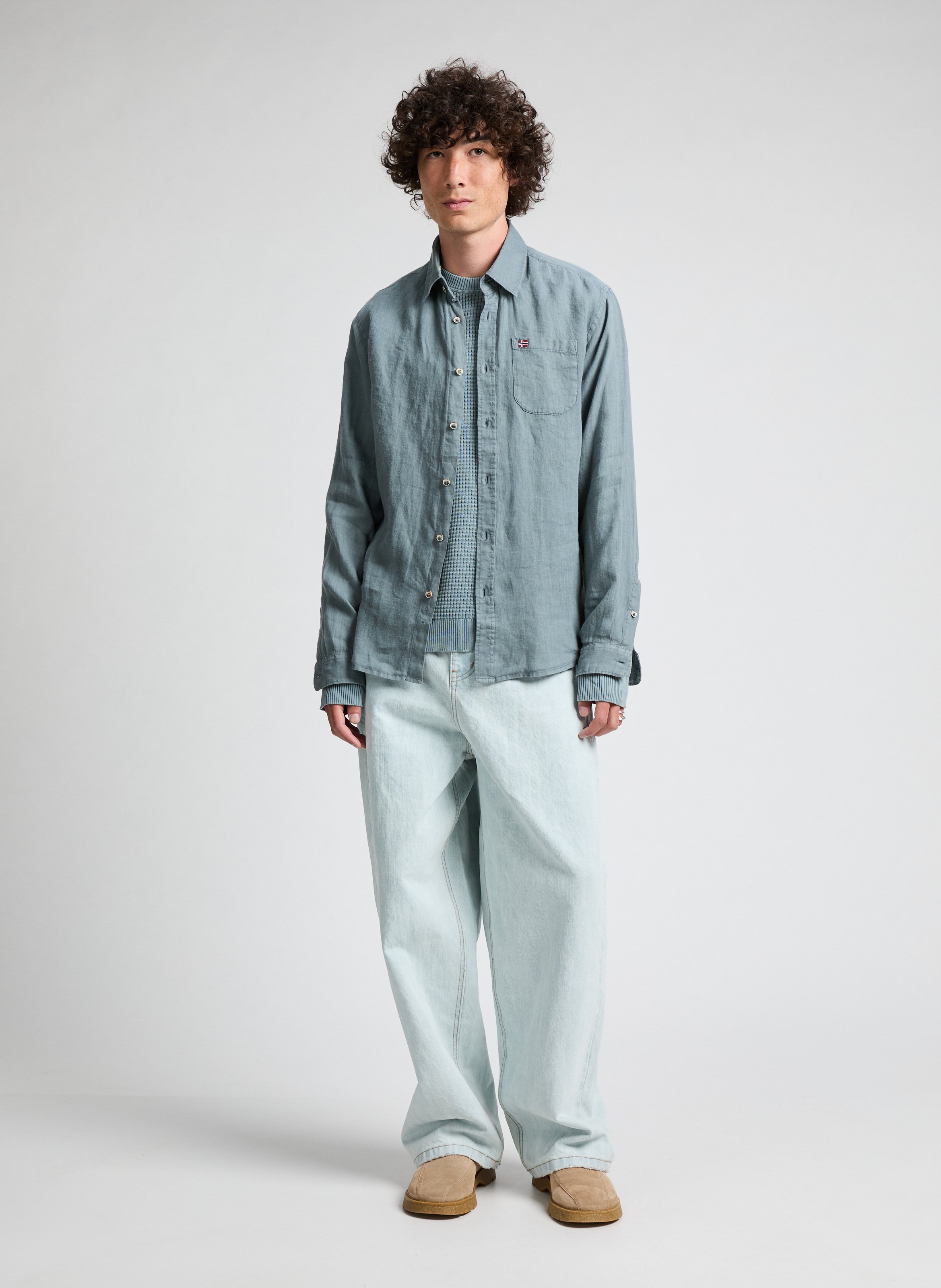  Cotton shirt NAPAPIJRI Grey
