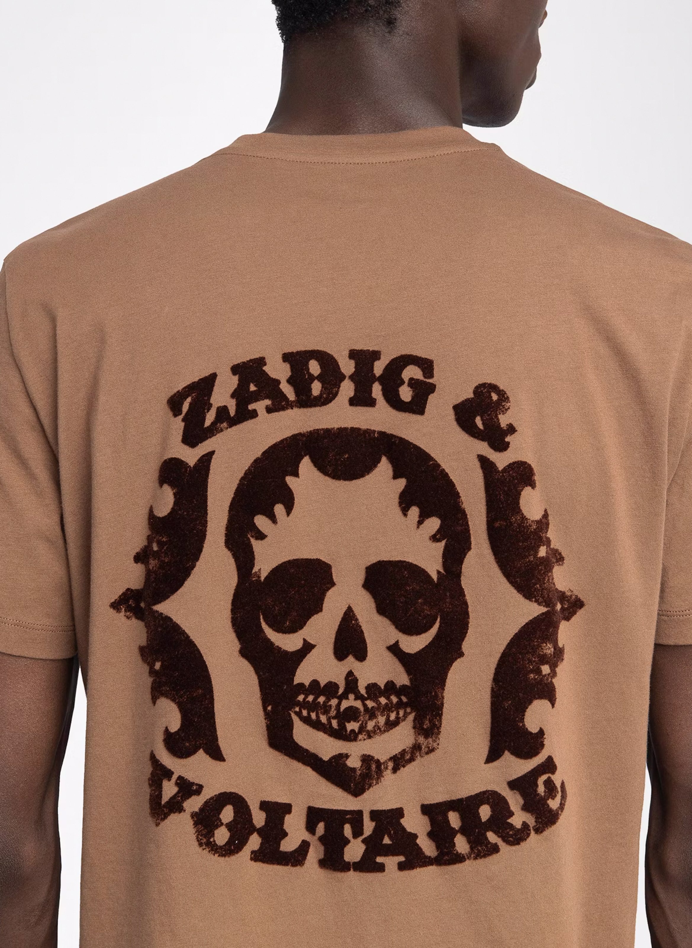 Tee-shirt droit en coton tommy ZADIG&VOLTAIRE Marron