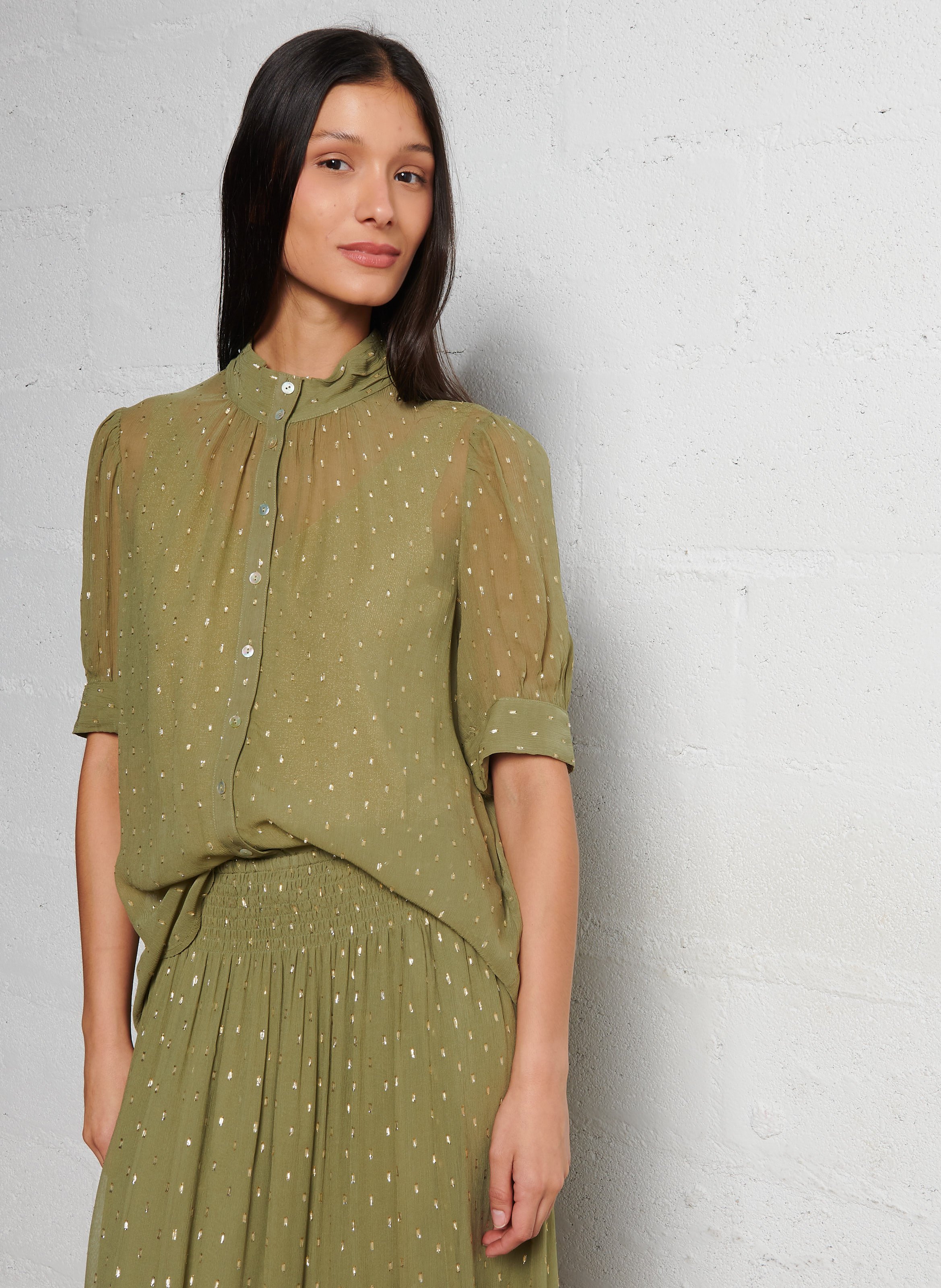 Blouse col rond mimi BA&SH Kaki