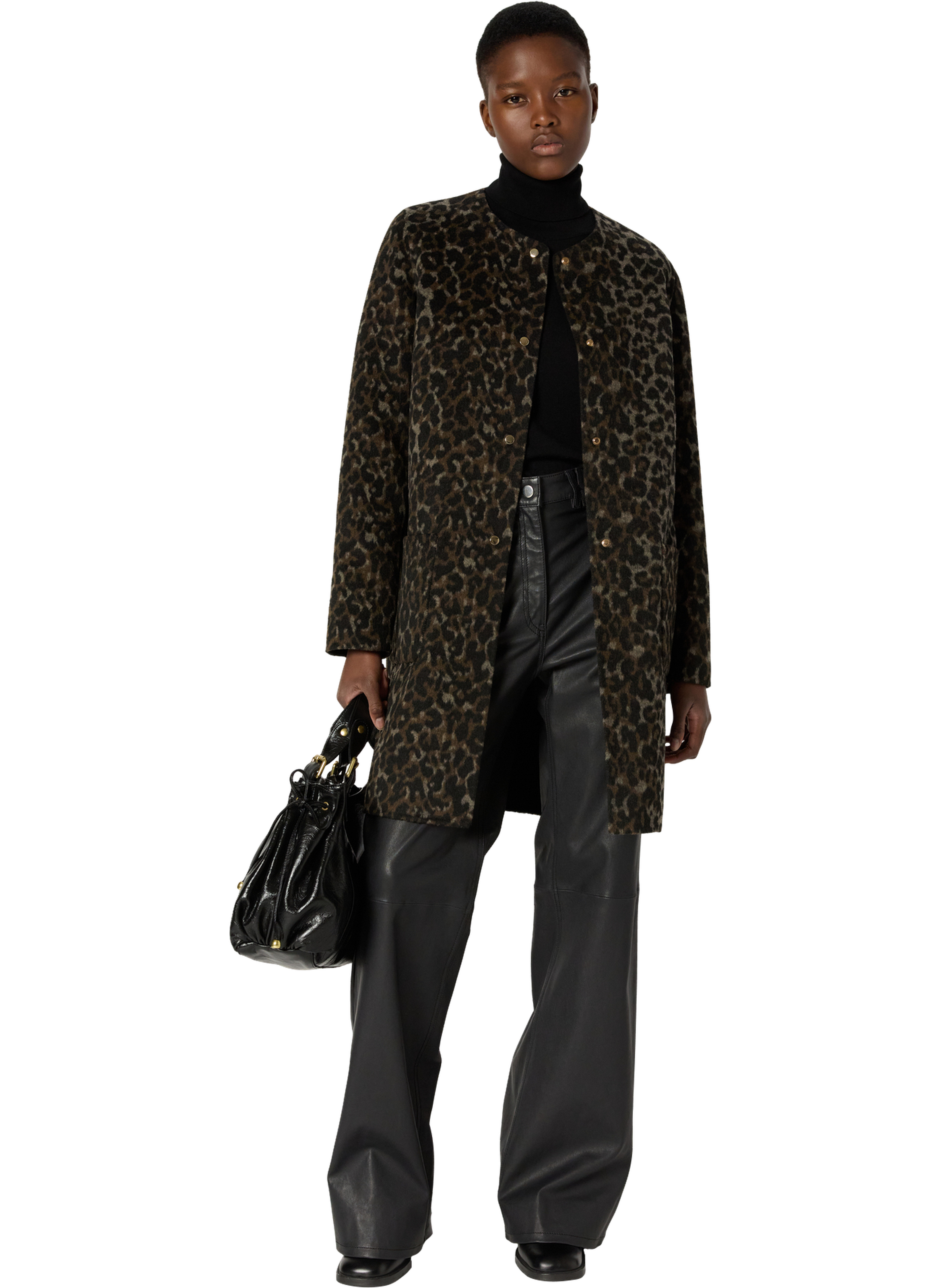 Manteau réversible léopard et uni - matilda GERARD DAREL Marron