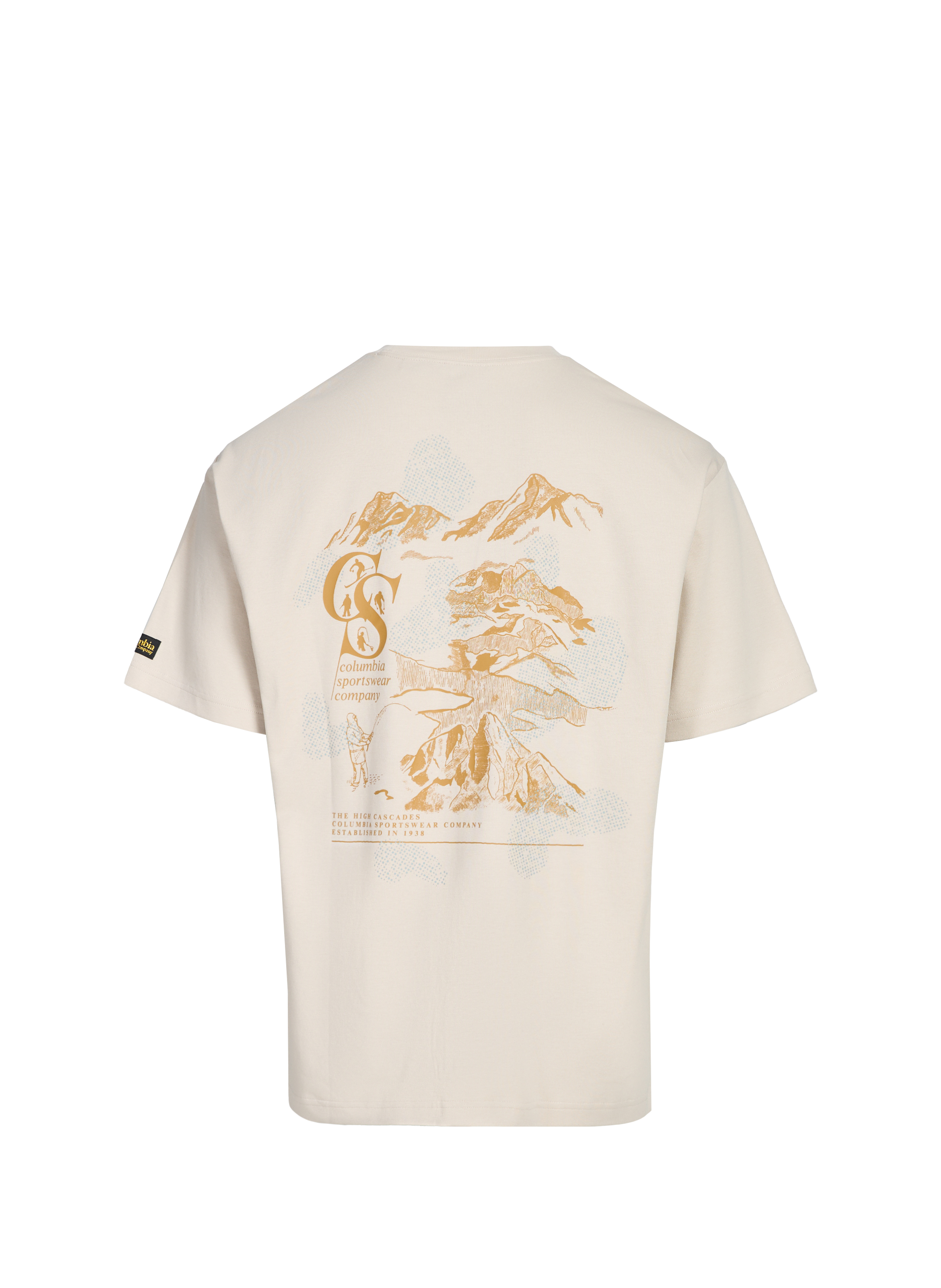 Cotton-blend round-neck T-shirt COLUMBIA Brown