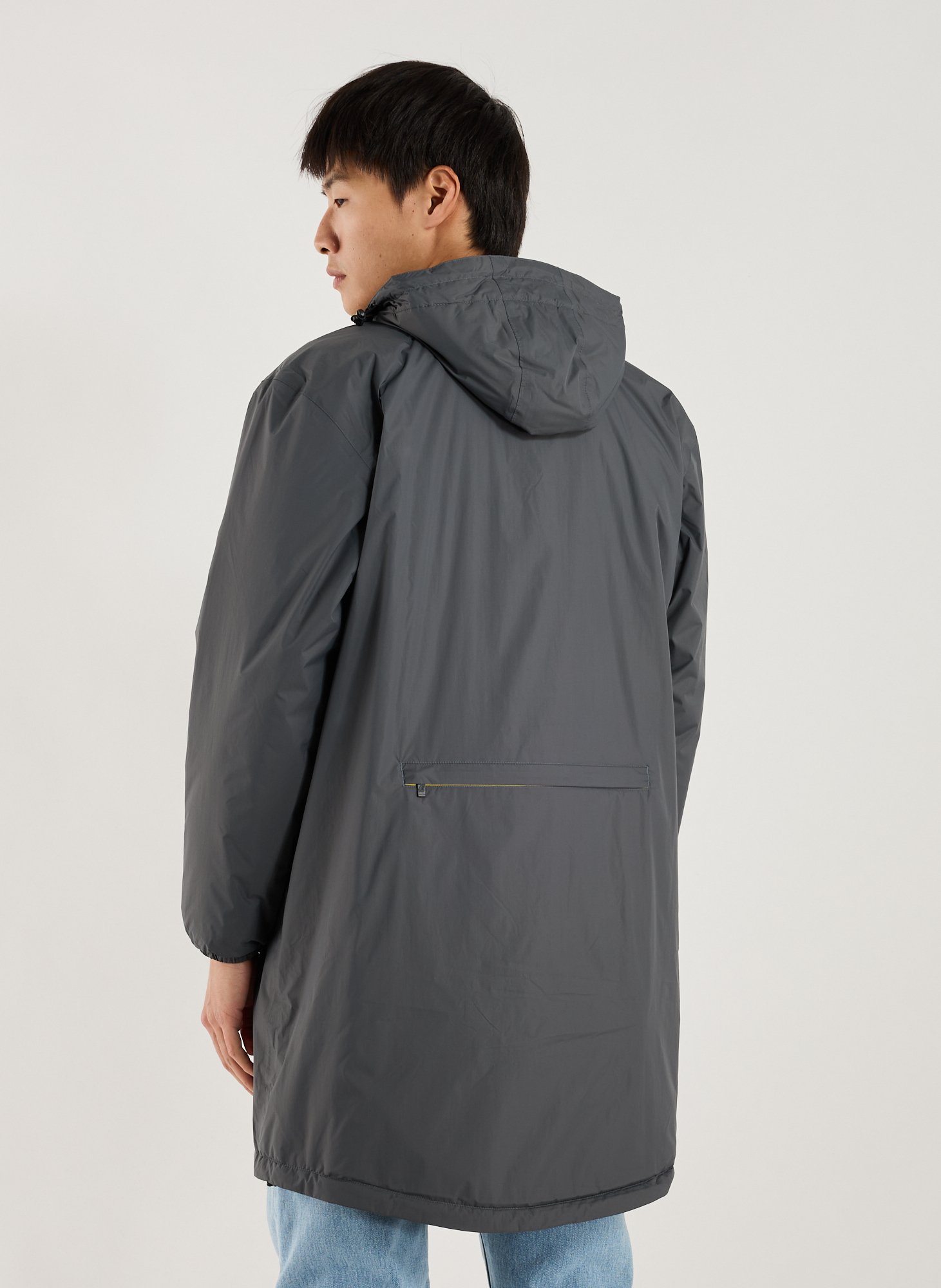 Mid-length waterproof parka K-WAY Grey