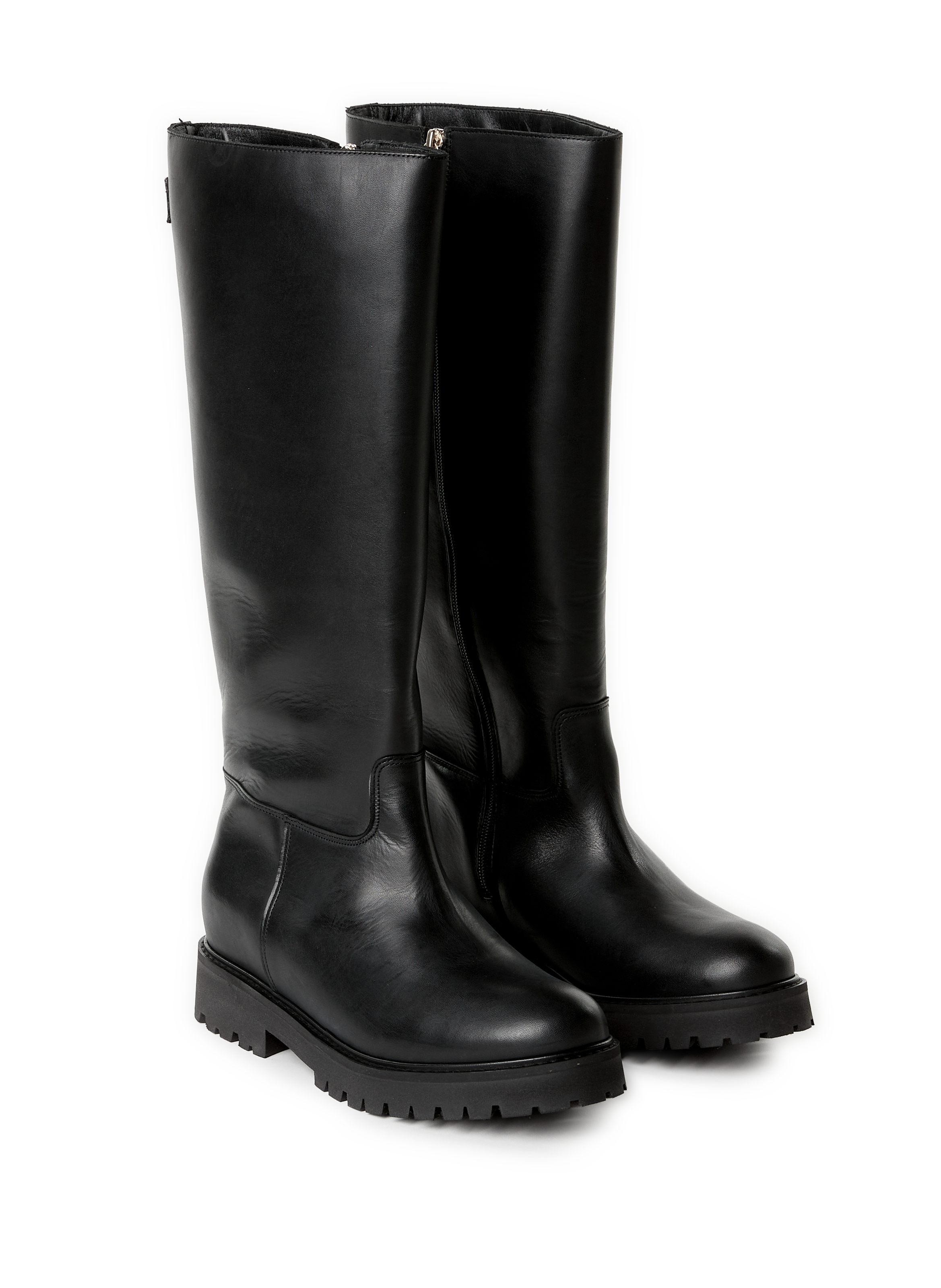 High leather zip-up boots MAISON TOUFET Black