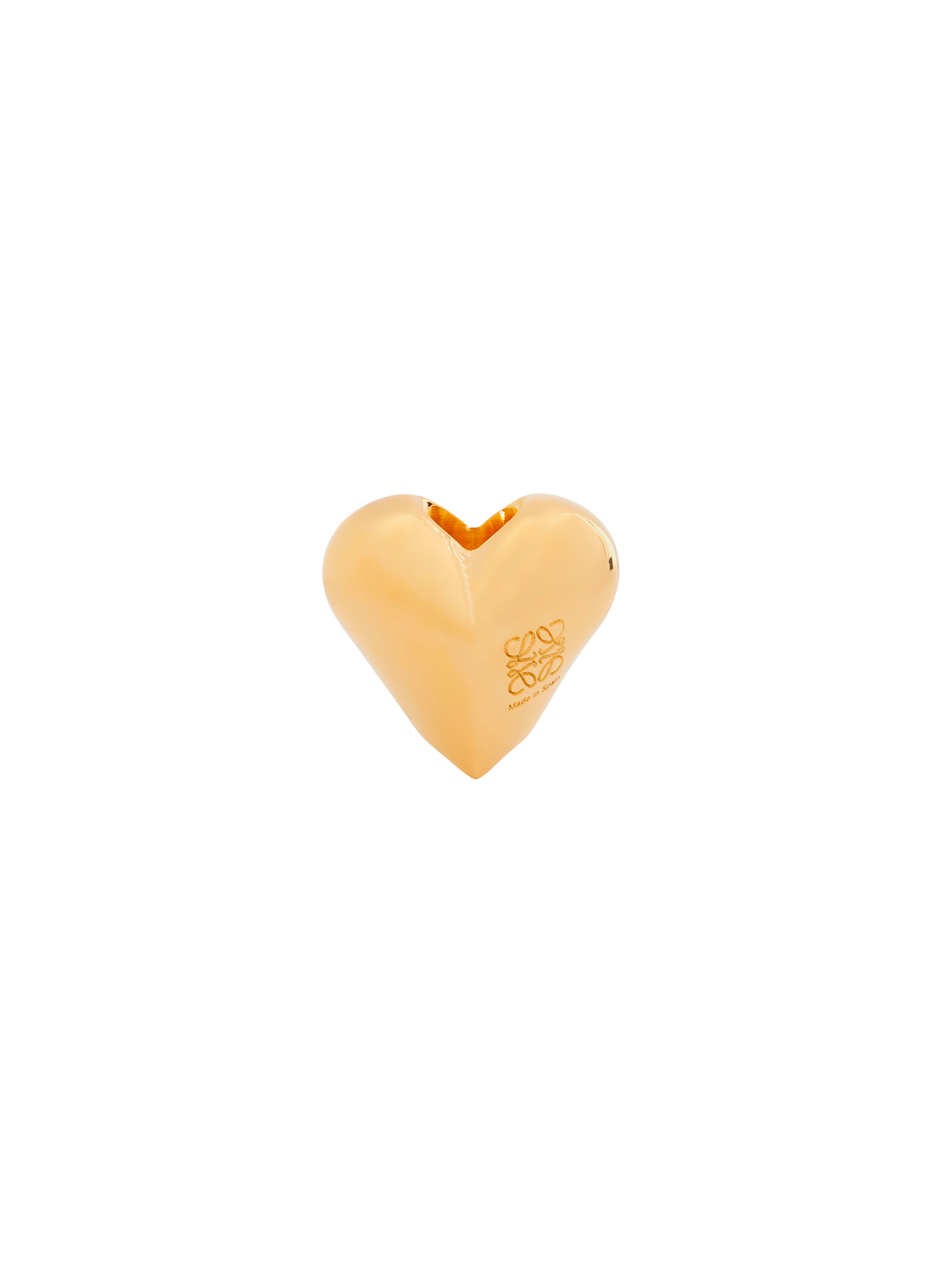 LOEWE Engraved Heart Charm Golden