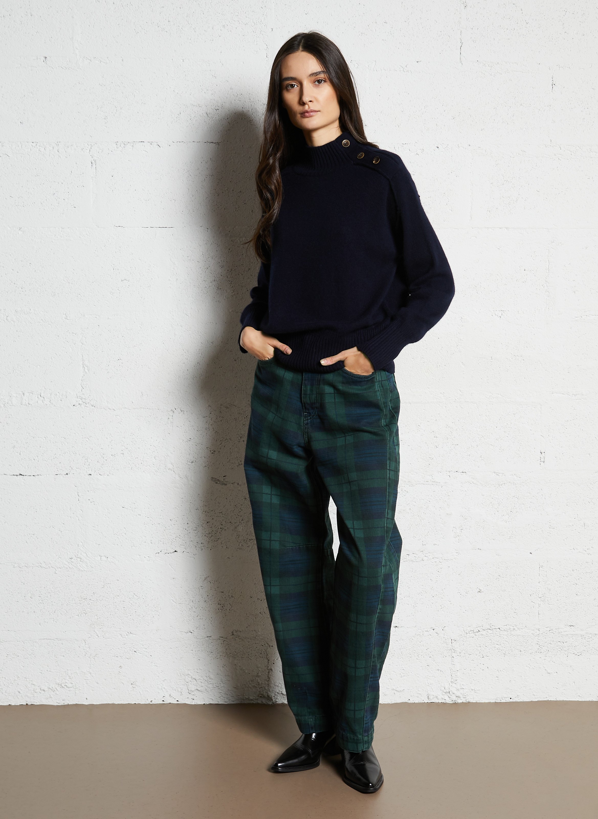 Pull col montant en cachemire bradley MAISON 123 Bleu