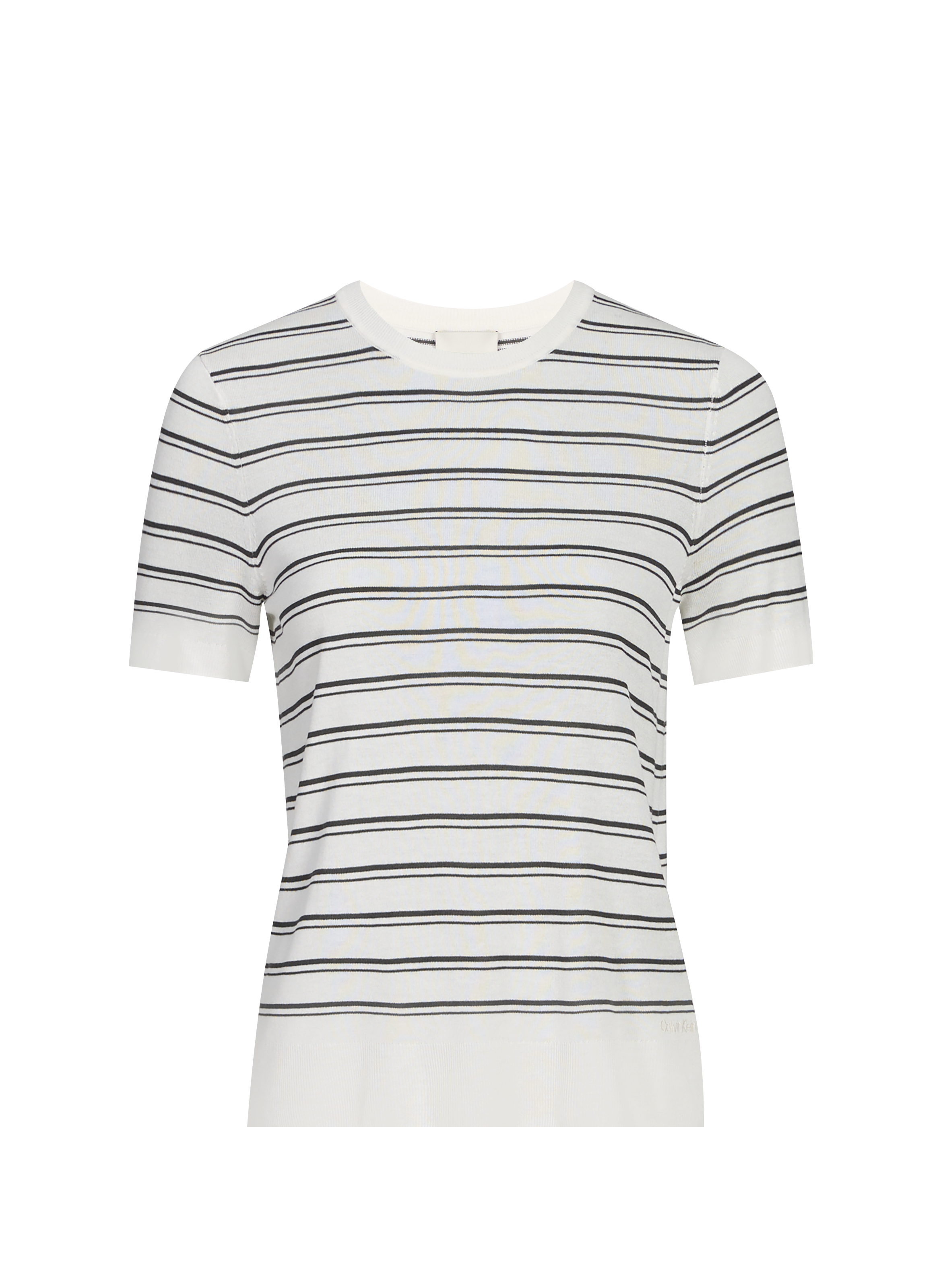 Pull manches courtes à rayures CALVIN KLEIN Multicolore