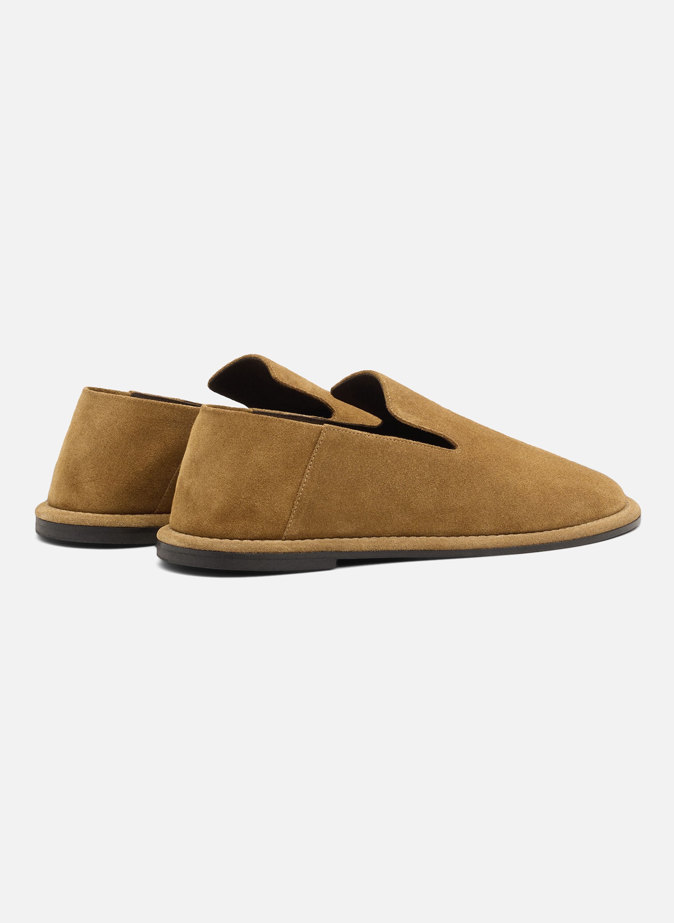Slippers midi unisexes en cuir de veau AMI PARIS Marron