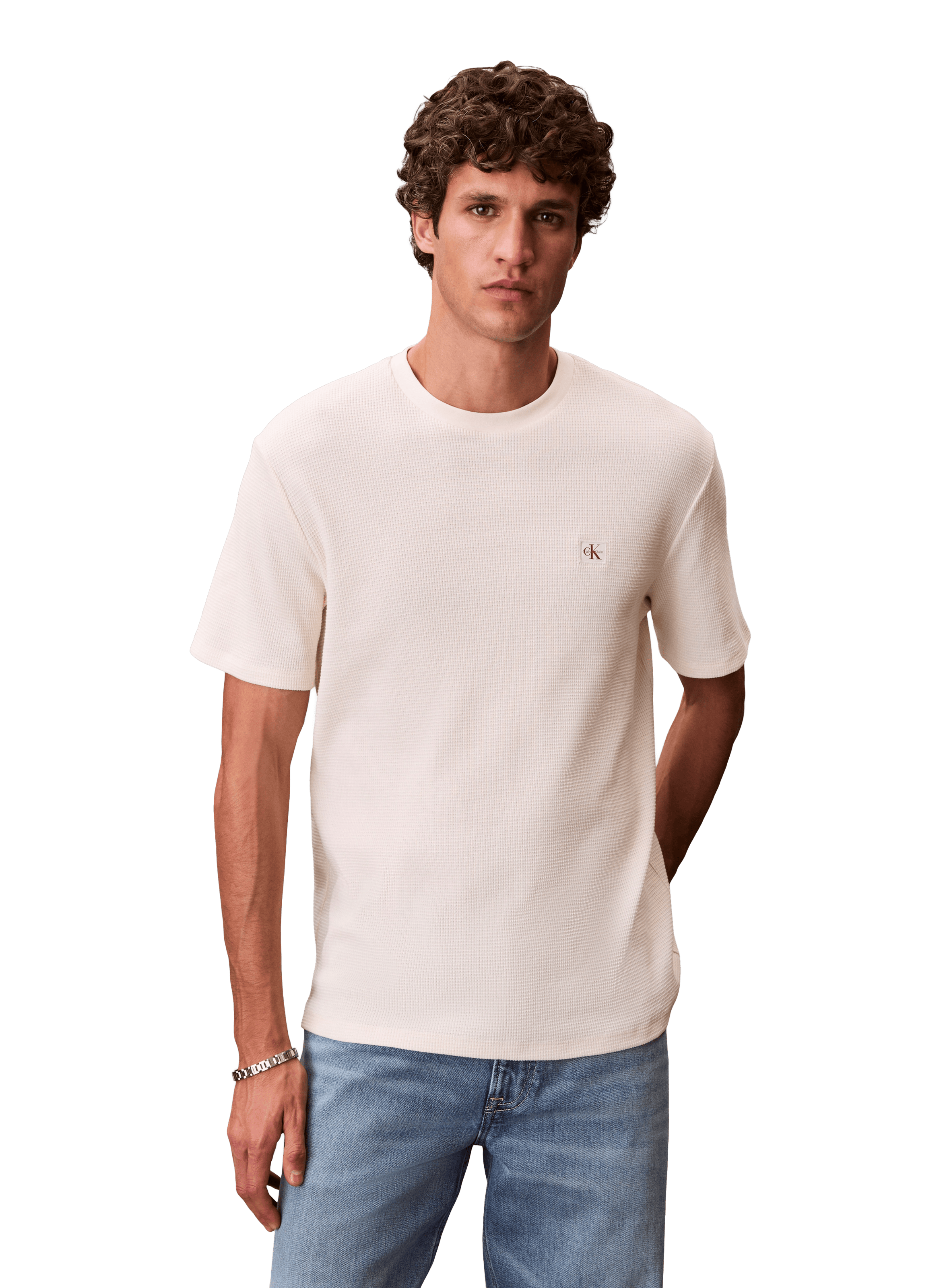 T-shirt droit en coton CALVIN KLEIN Multicolore