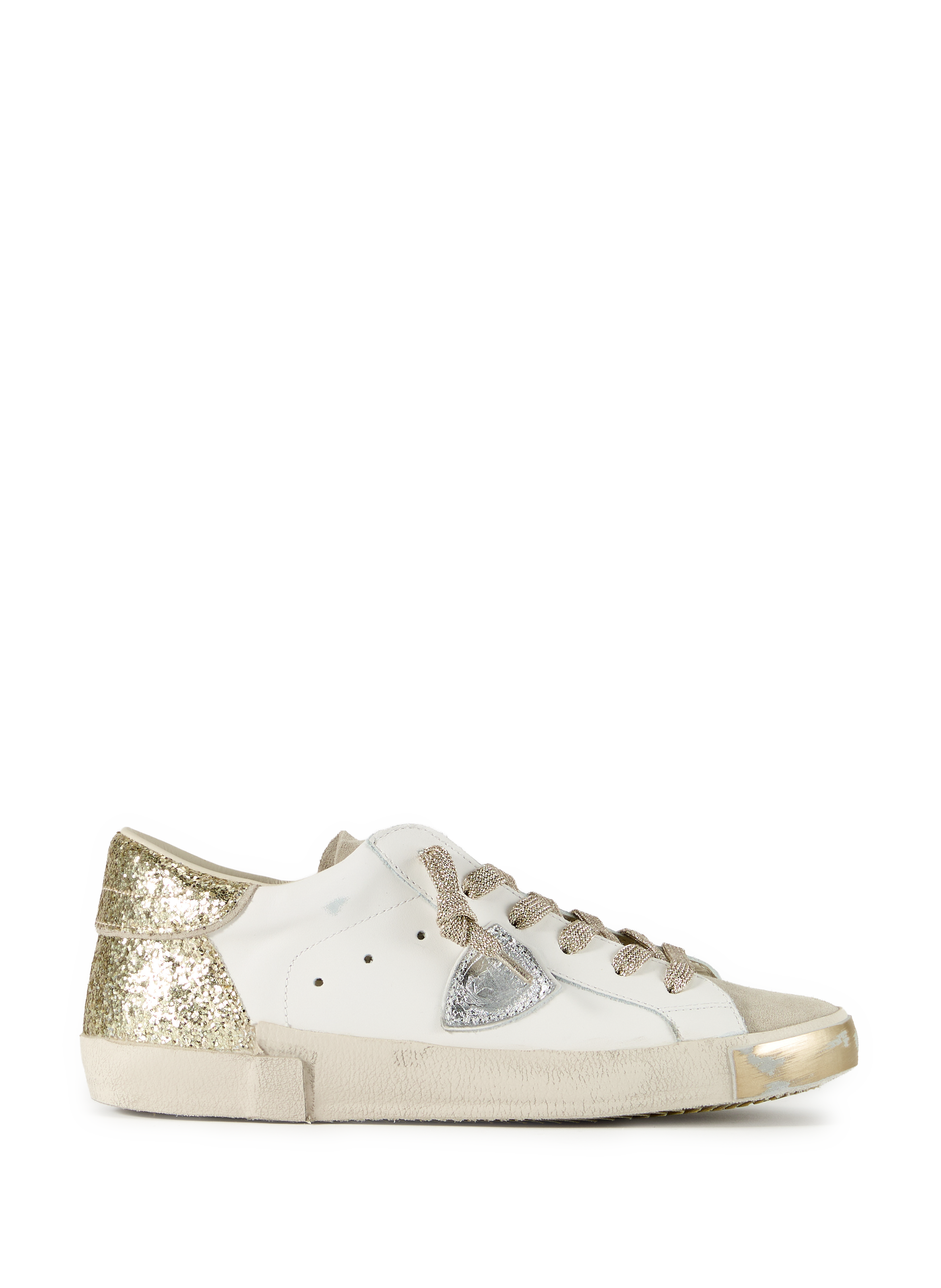 Baskets bi-matière en cuir PHILIPPE MODEL Blanc