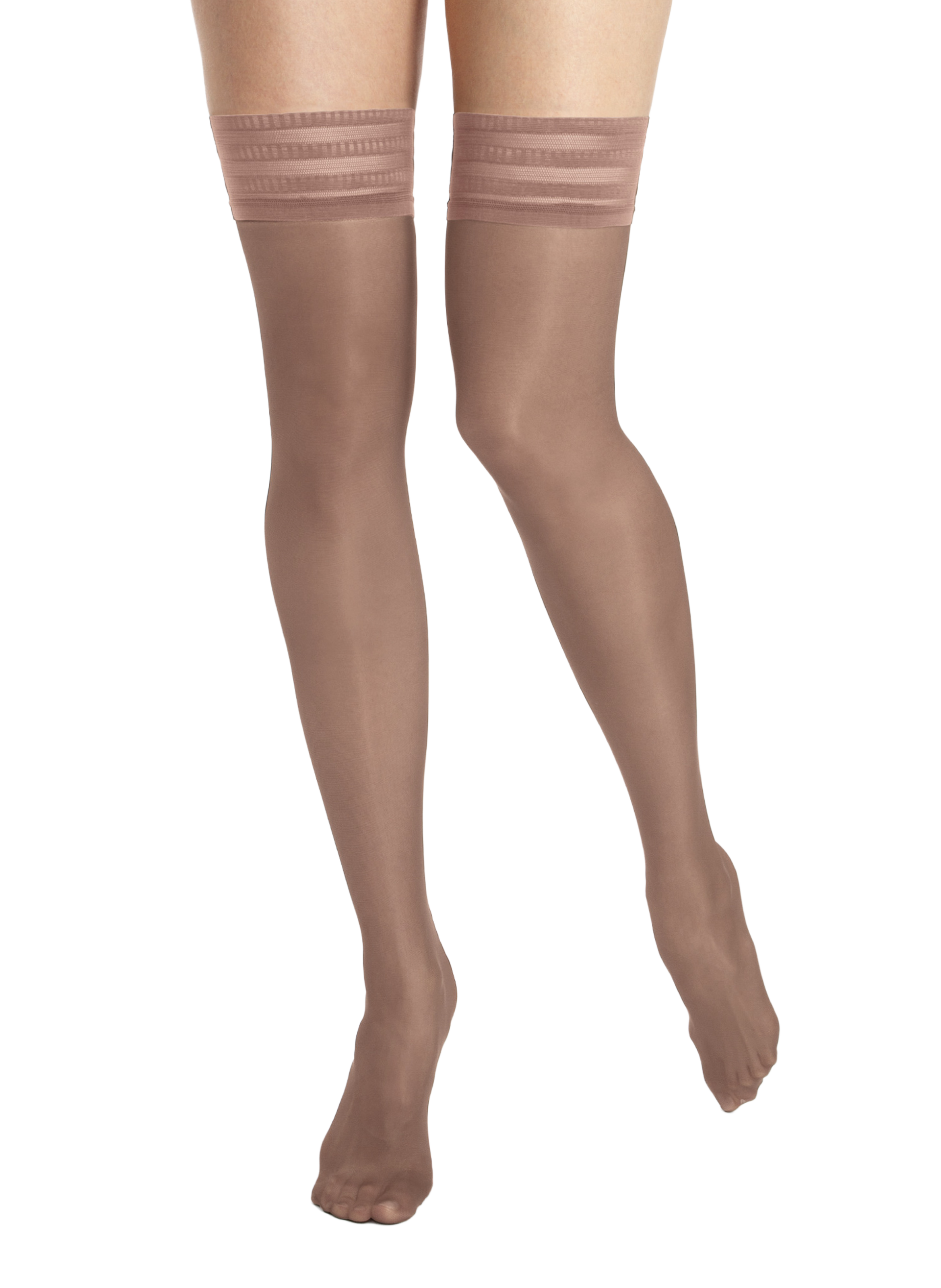 Satin Finish Sheer Crop Top 20D LE BOURGET Beige