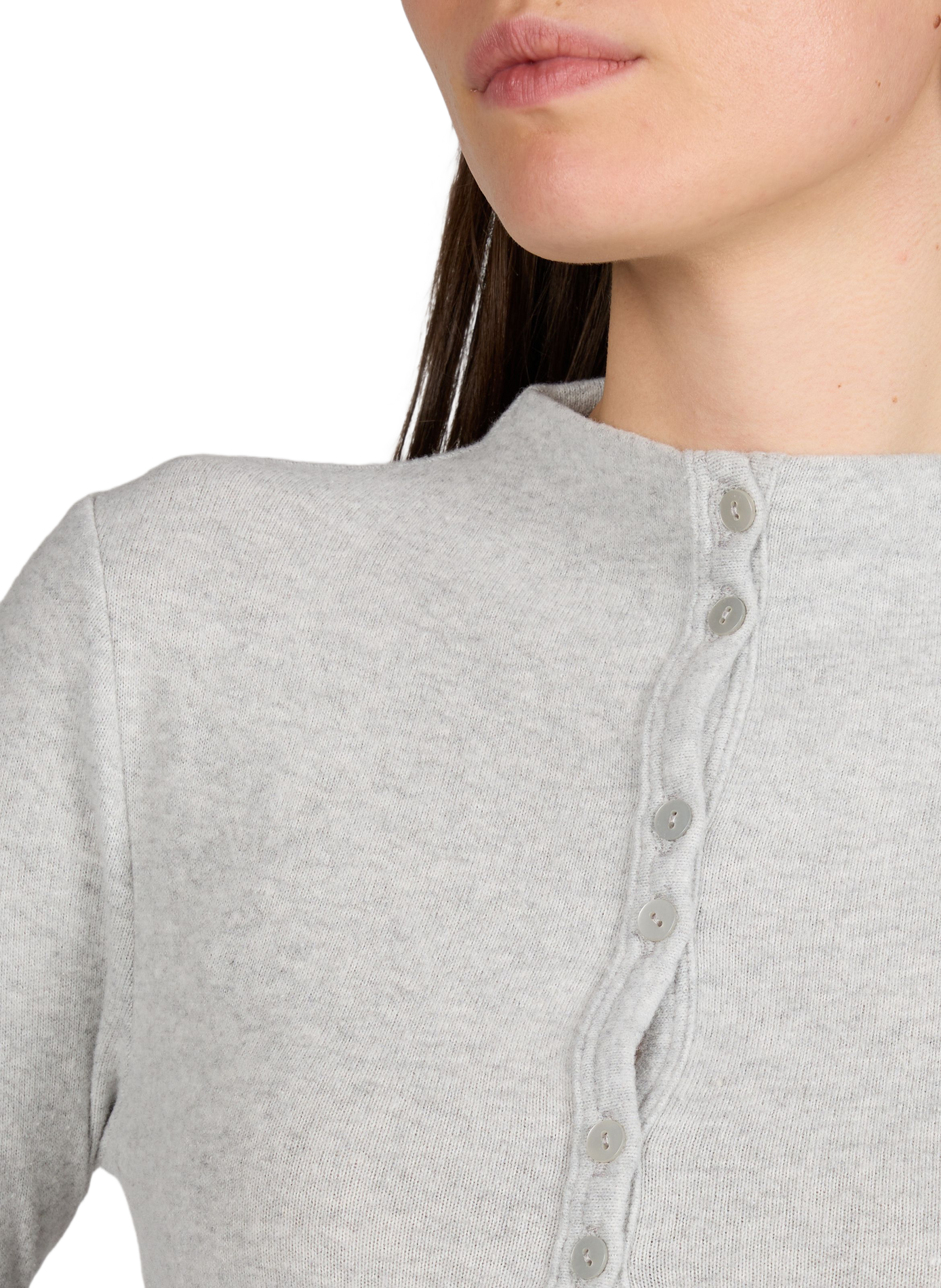 Cardigan en coton mélangé TOPSHOP Gris