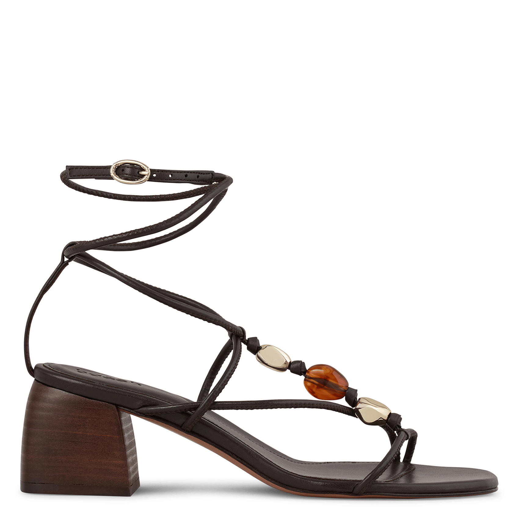 Sandales à talons caya BA&SH Marron