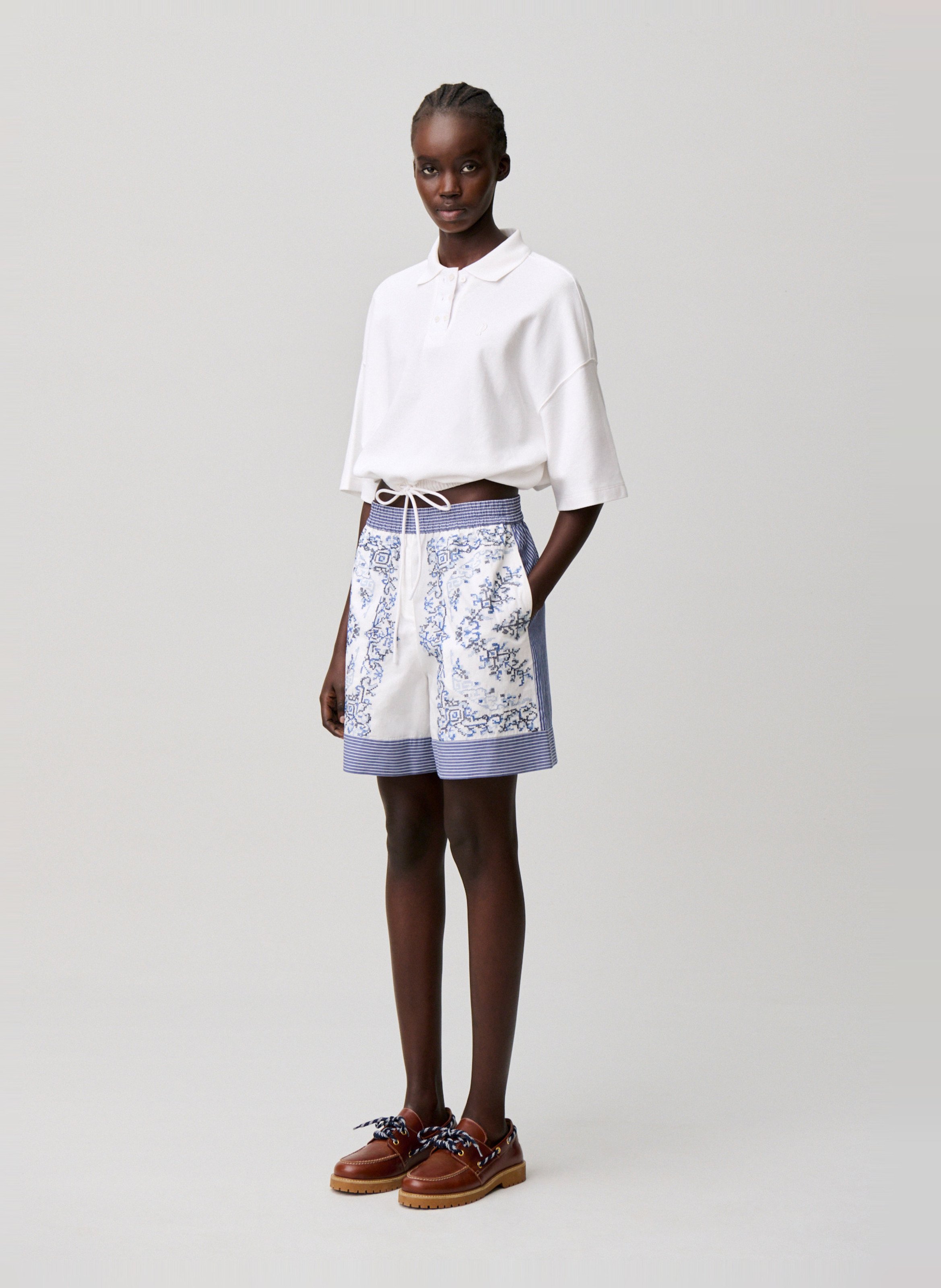 Short large élastiqué imprimé CLAUDIE PIERLOT Multicolore