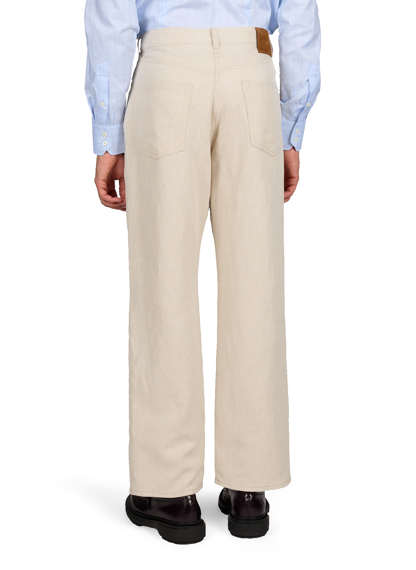Pantalon large en coton et lin PAUL SMITH Beige