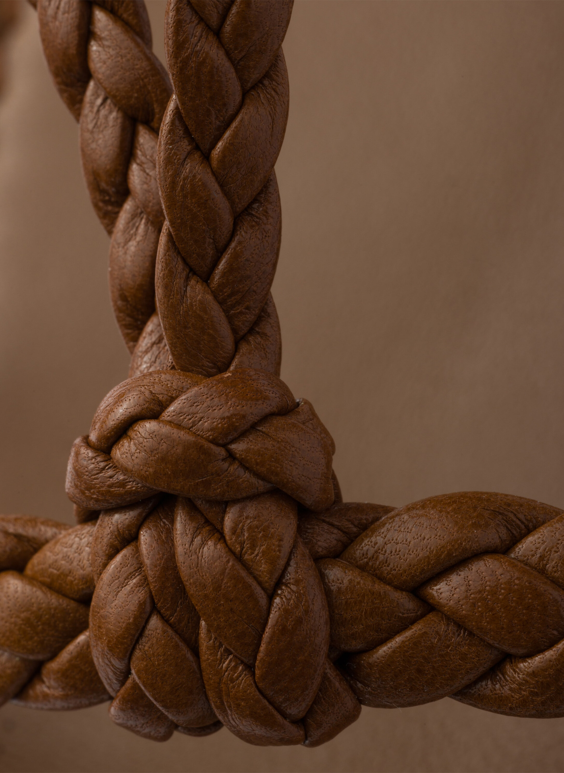 Sandales plates en cuir PRADA Marron