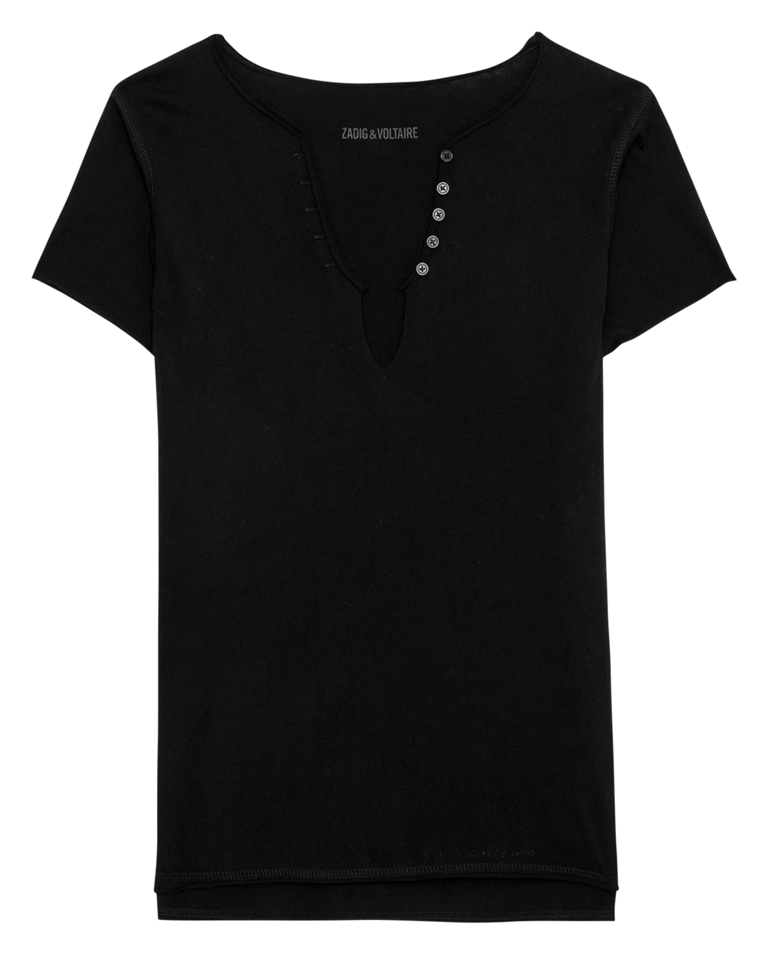 Tee-shirt droit en coton bio tuni ZADIG&VOLTAIRE Noir