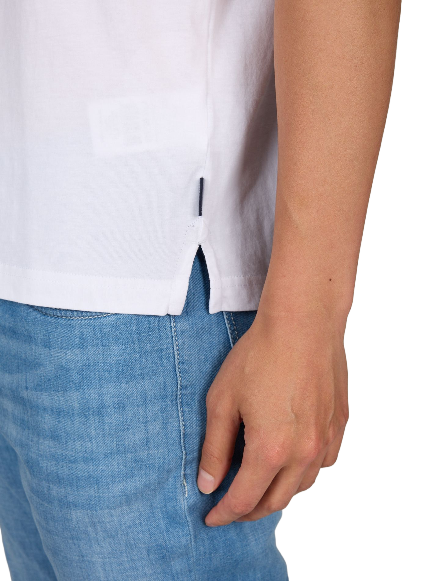 Maglietta con logo di marca in cotone PIERRE CARDIN Bianco