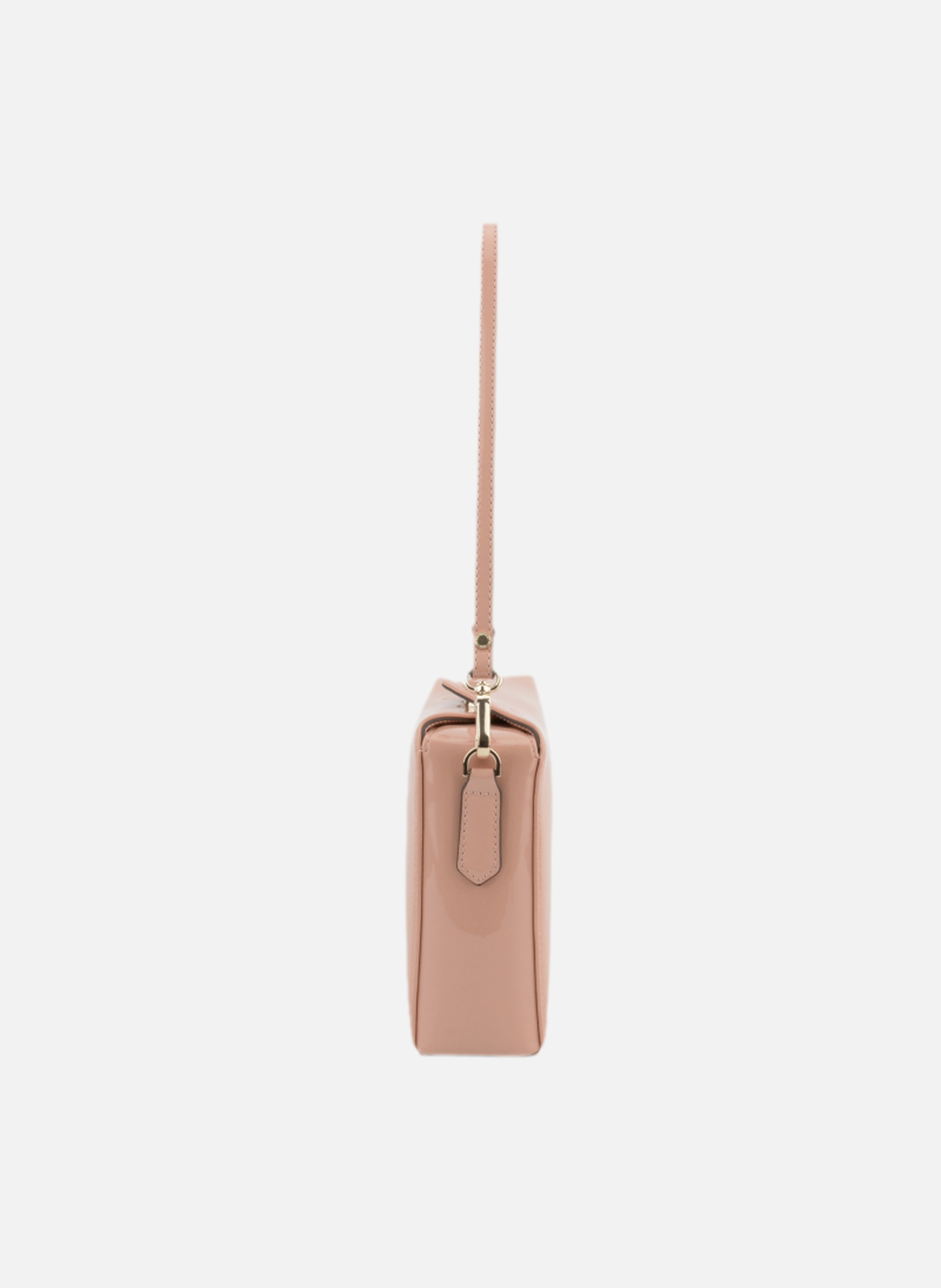 Cassetta vernis | sac porté épaule en cuir de vachette | Rose POURCHET Femme