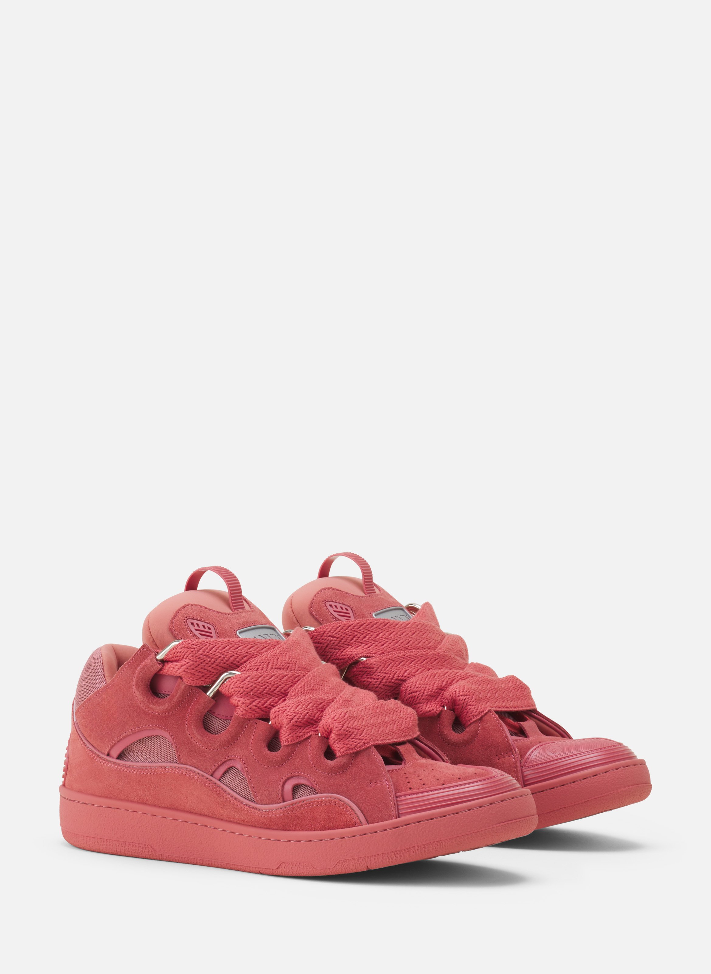 Sneakers Curb en suede monocolor LANVIN Rose