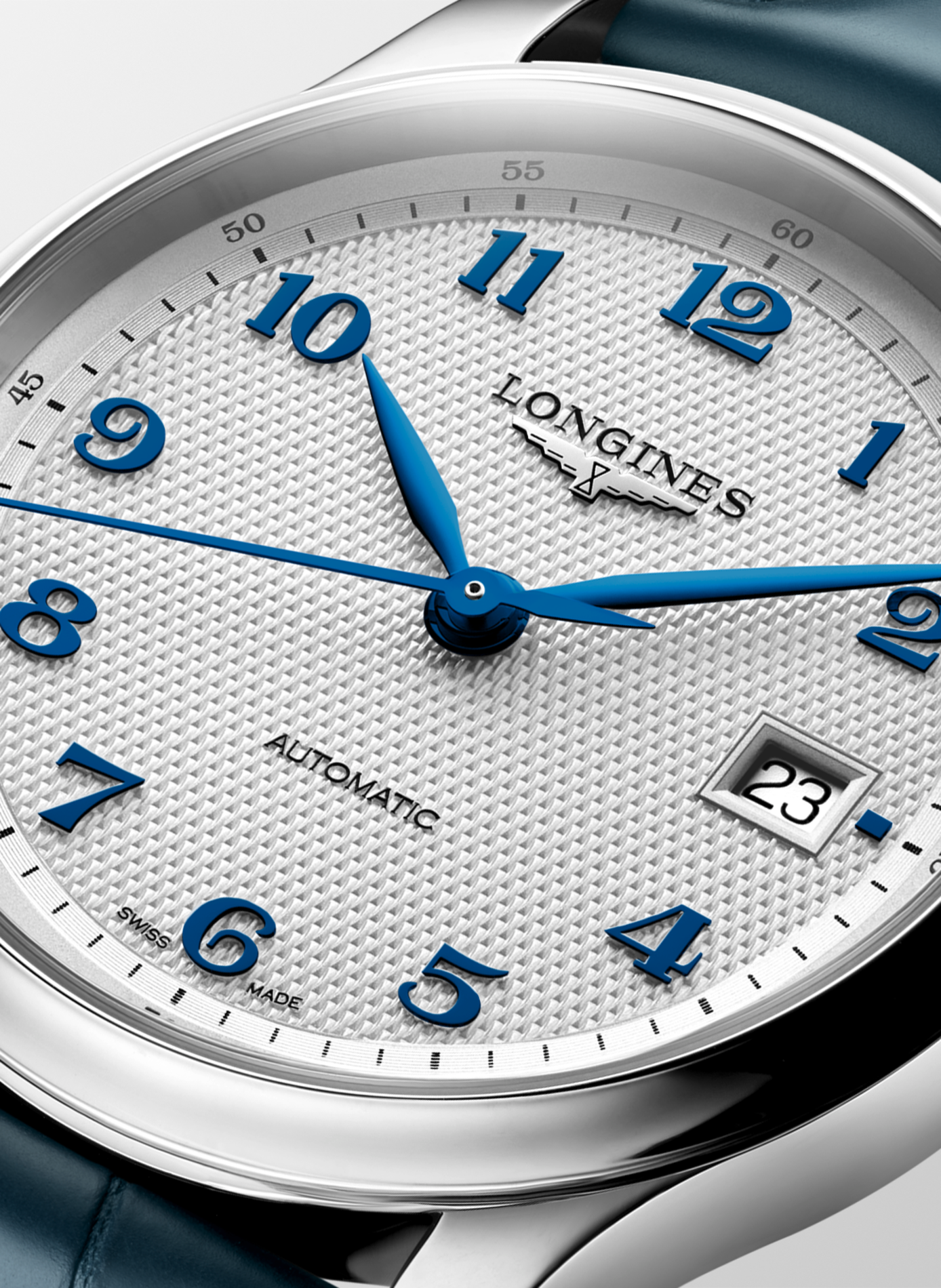 Montre automatique The Longines Master Collection en cuir LONGINES Blanc