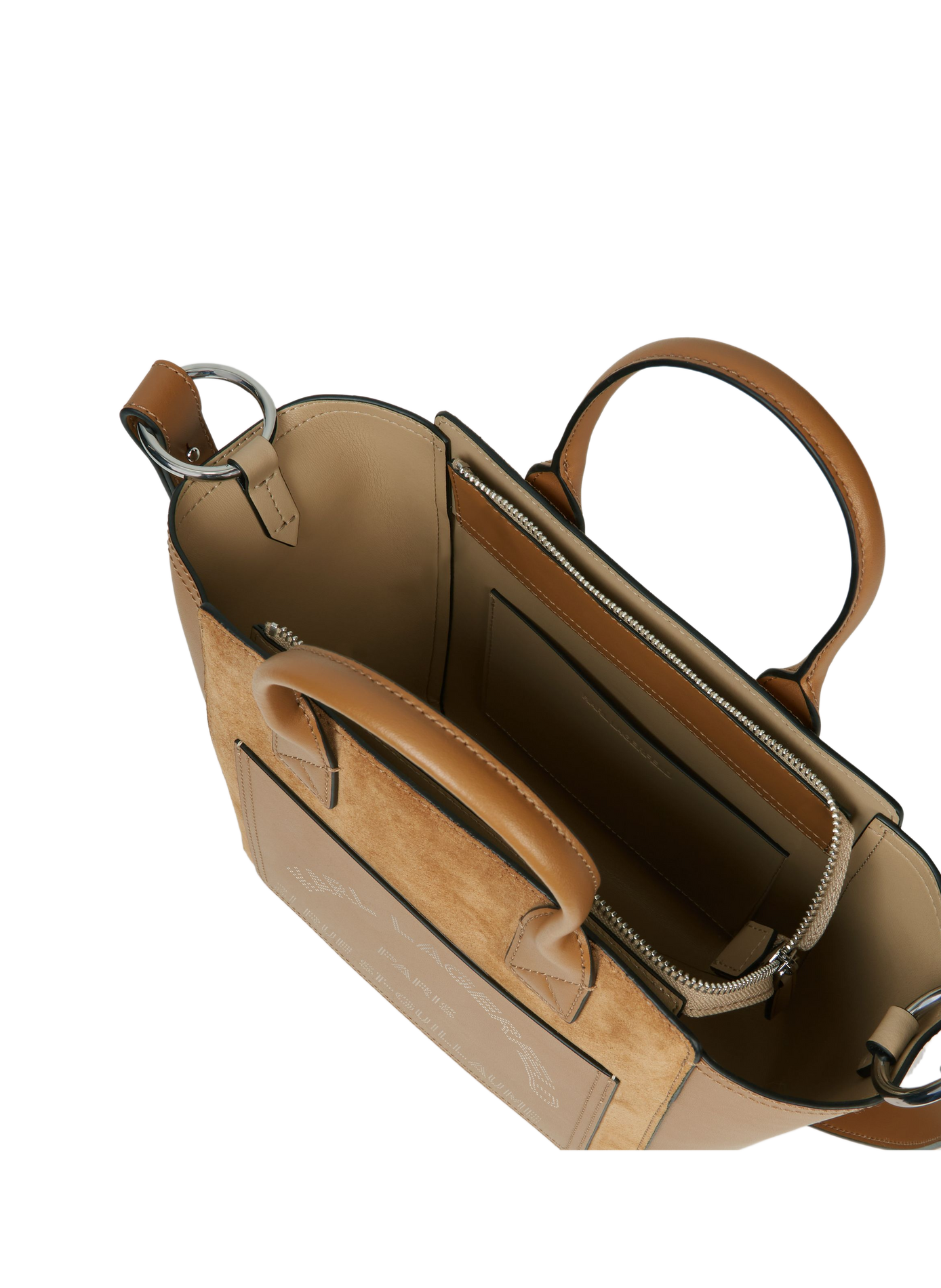 Sac à bandoulière amovible K/Daily en cuir suédé KARL LAGERFELD Marron