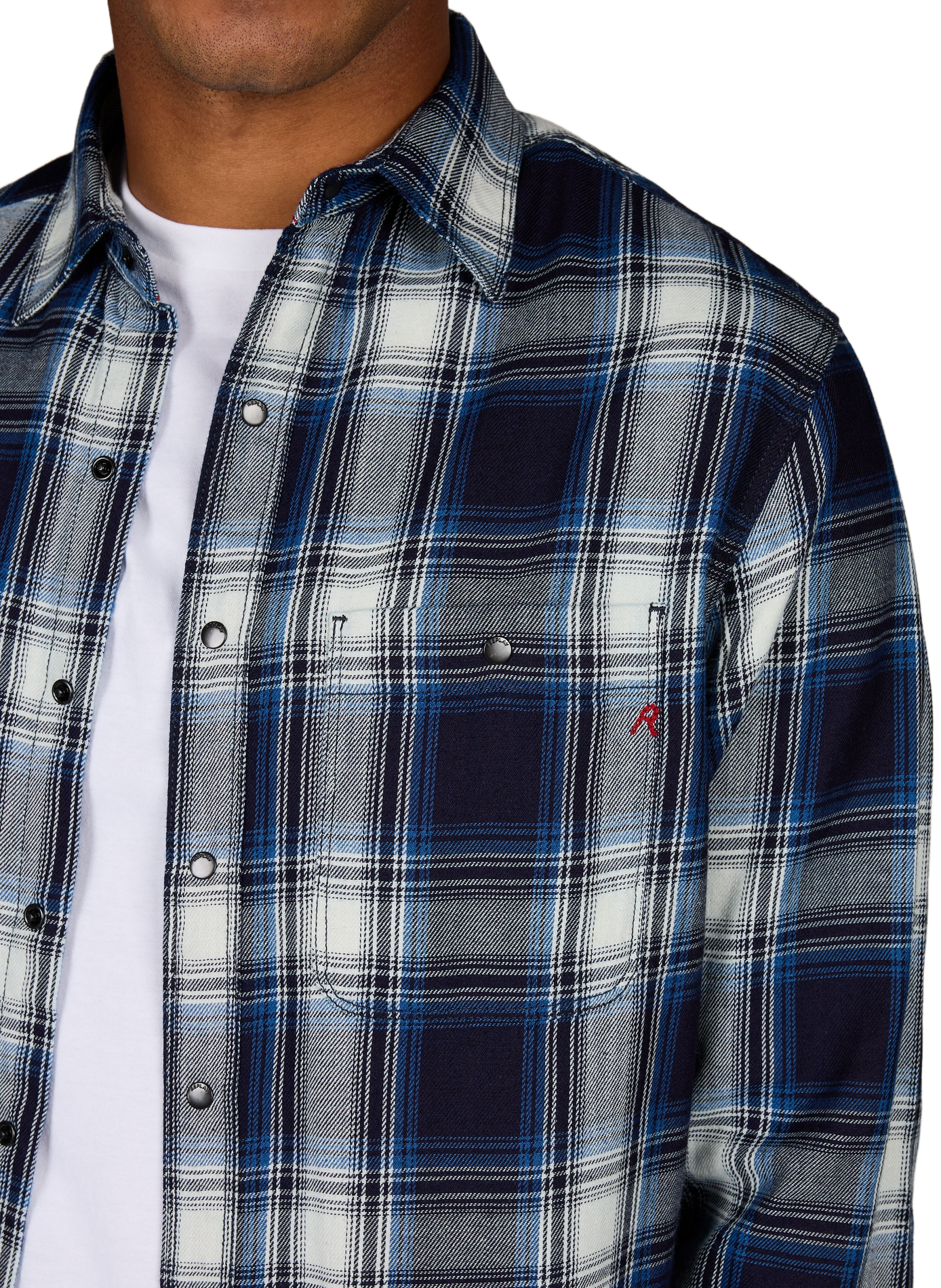 Chemise à carreaux REPLAY Bleu