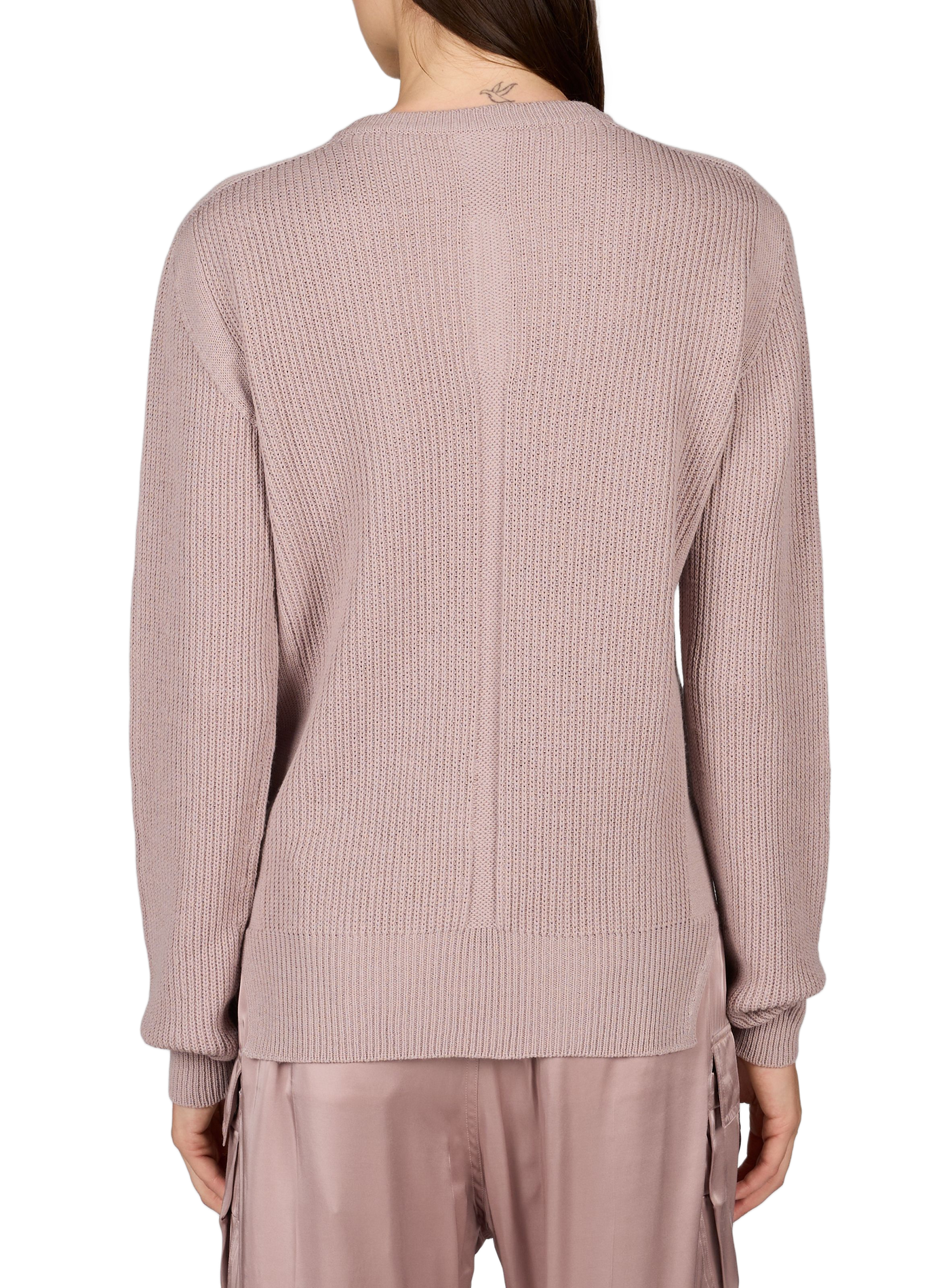 Round neck wool knit sweater RICK OWENS Pink